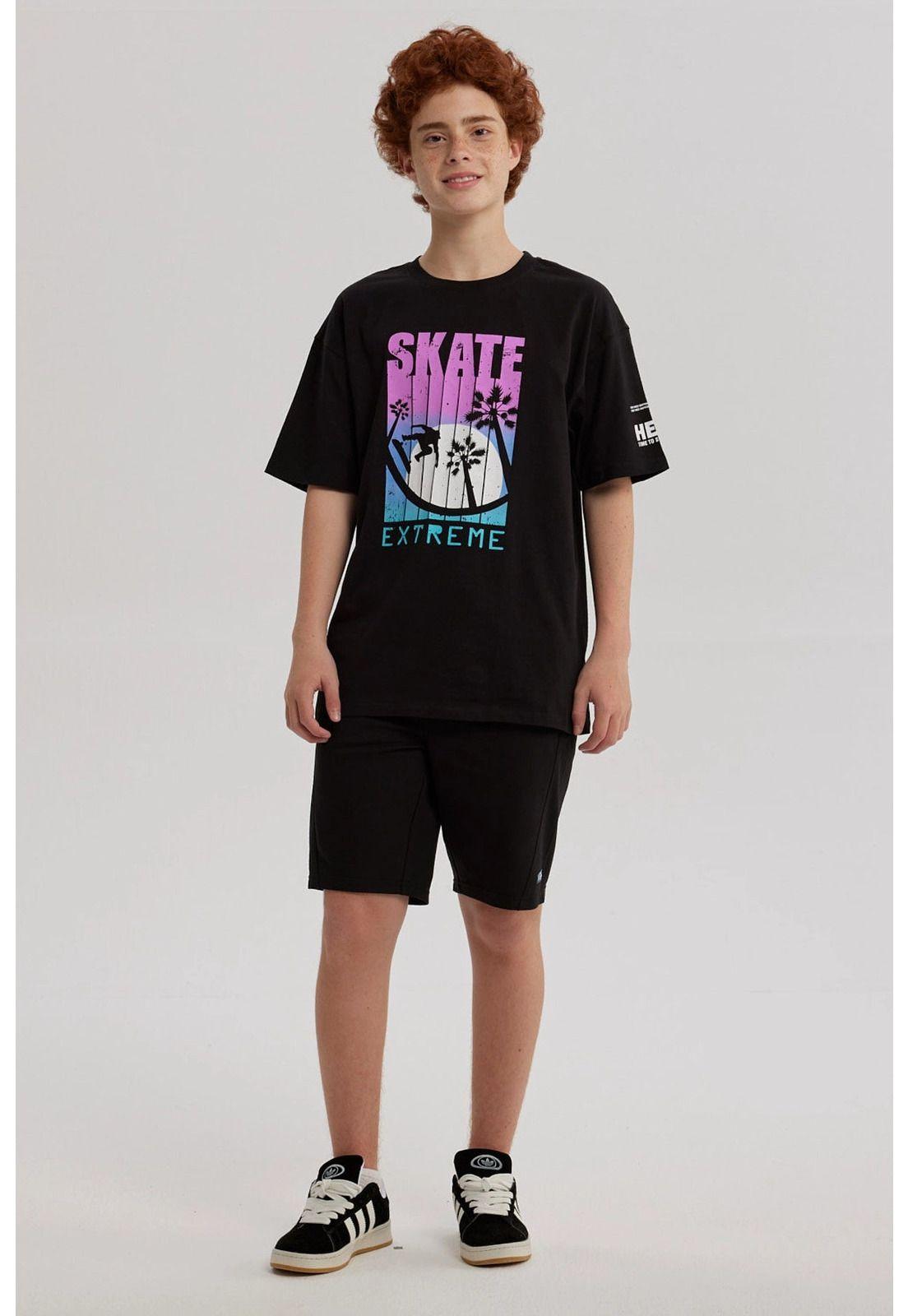 Polera Niño Print Posicional Negro- ll-3