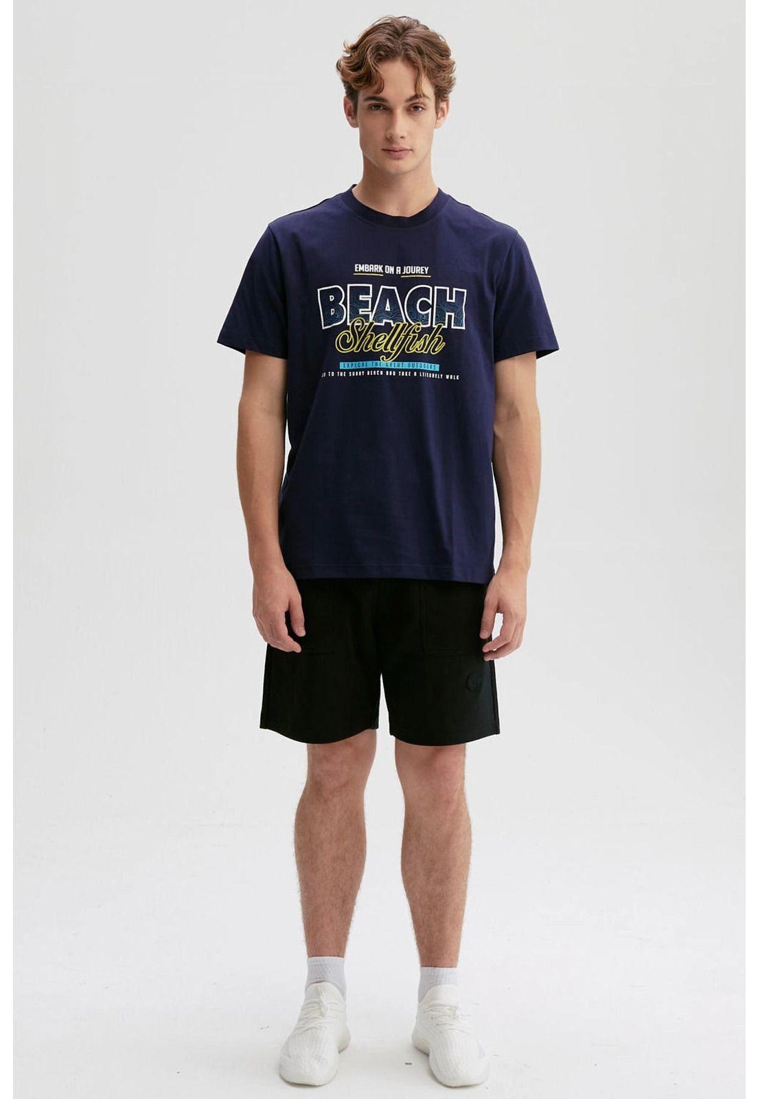 Polera Hombre Print Posicional Azul - lll-3