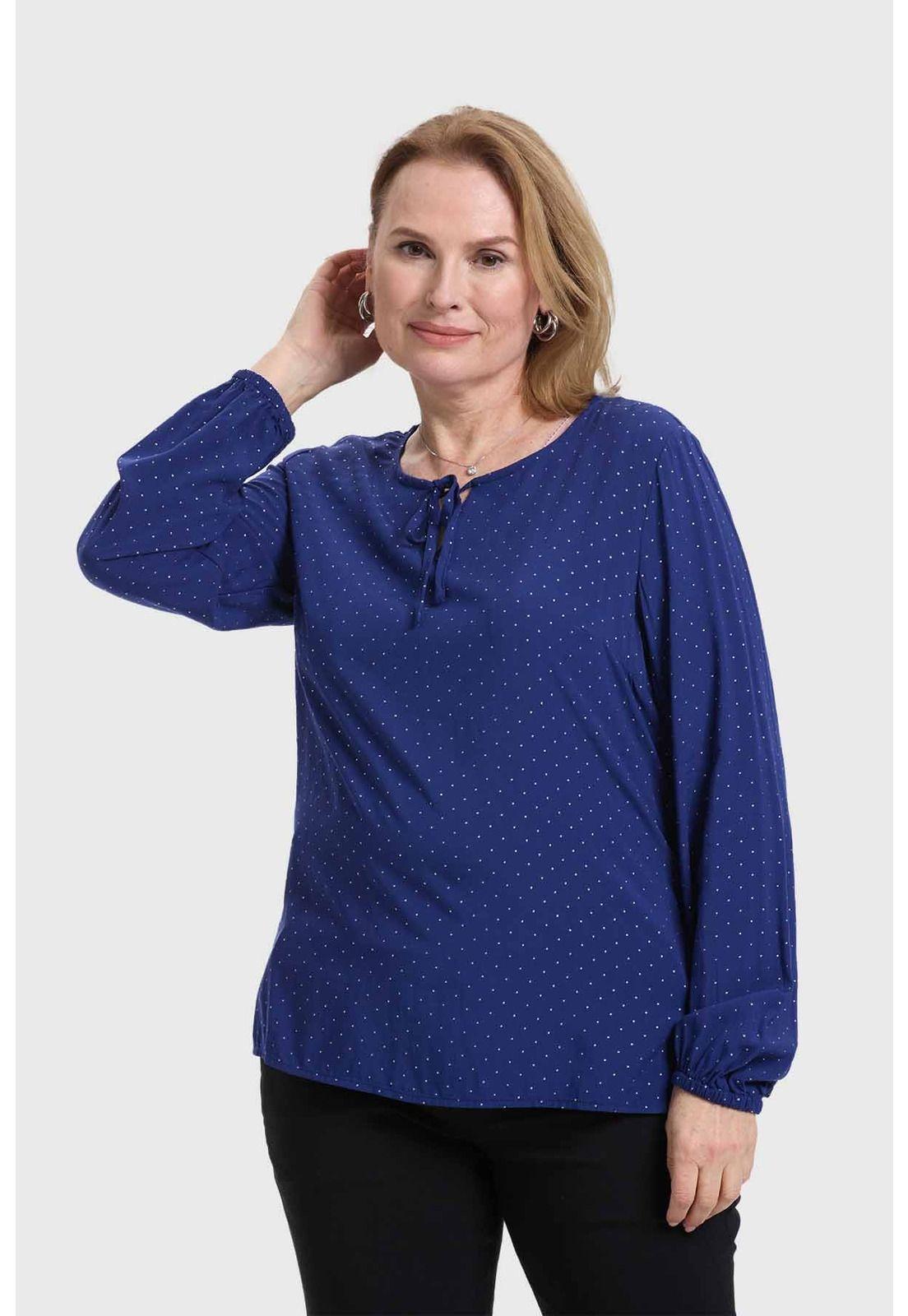Blusa Mujer Abotonada Azul-1
