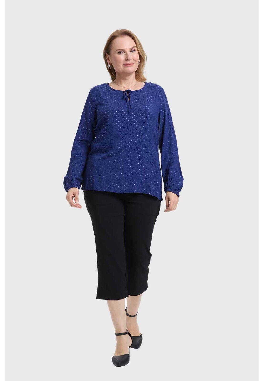Blusa Mujer Abotonada Azul-3