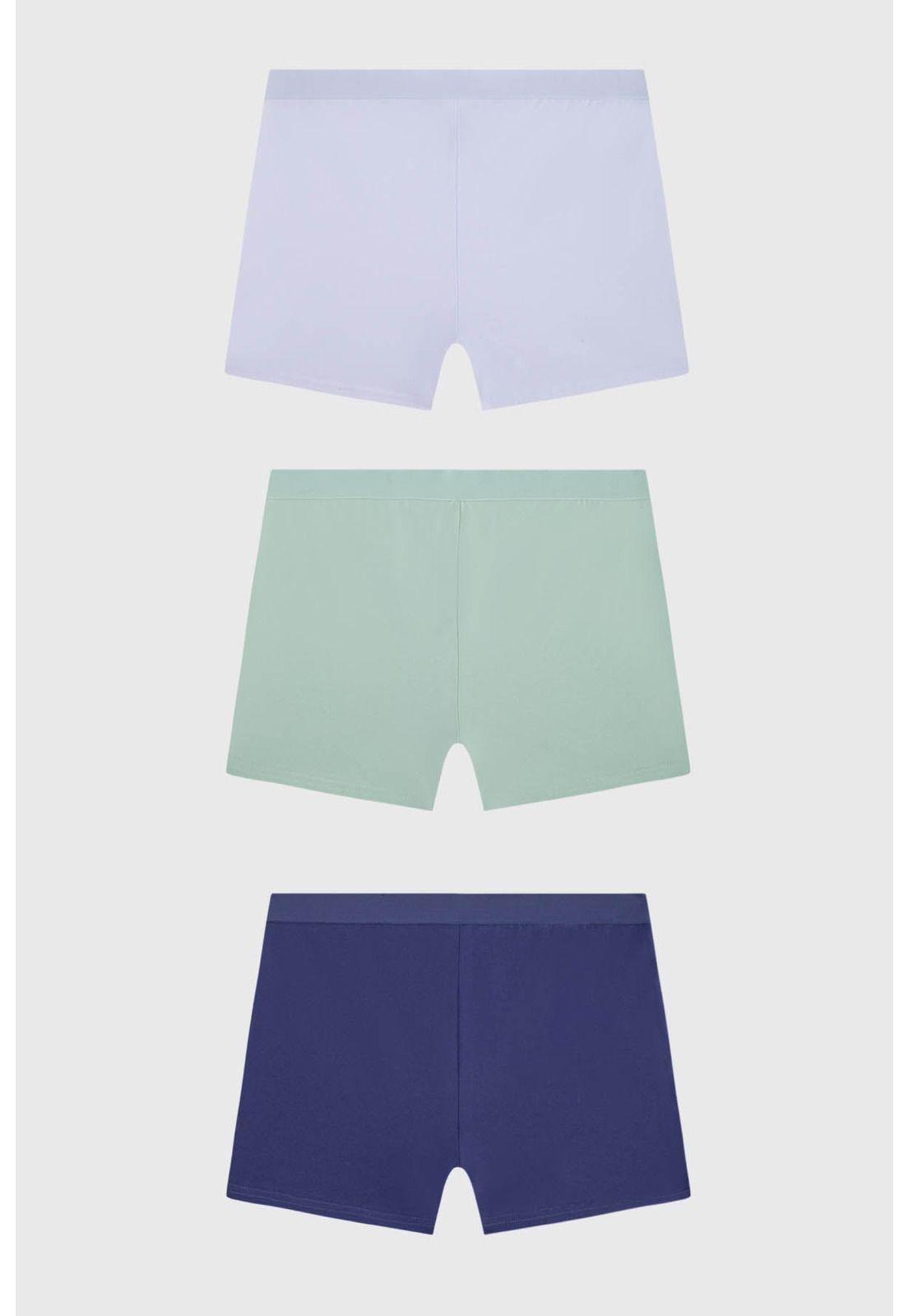 Calzón Mujer Short Tripack Menta-0