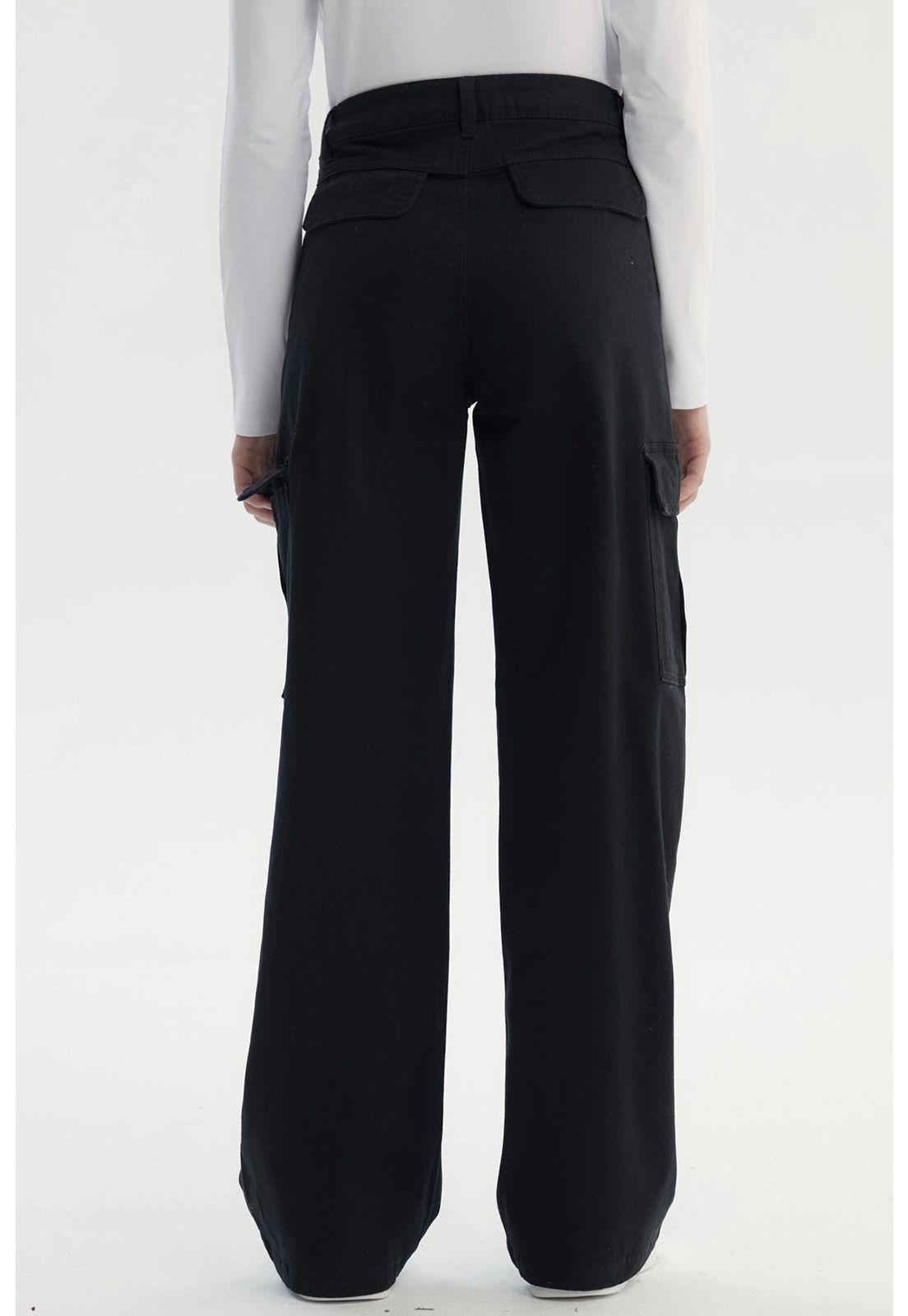 Pantalón Niña Wide Leg Negro - lll-2