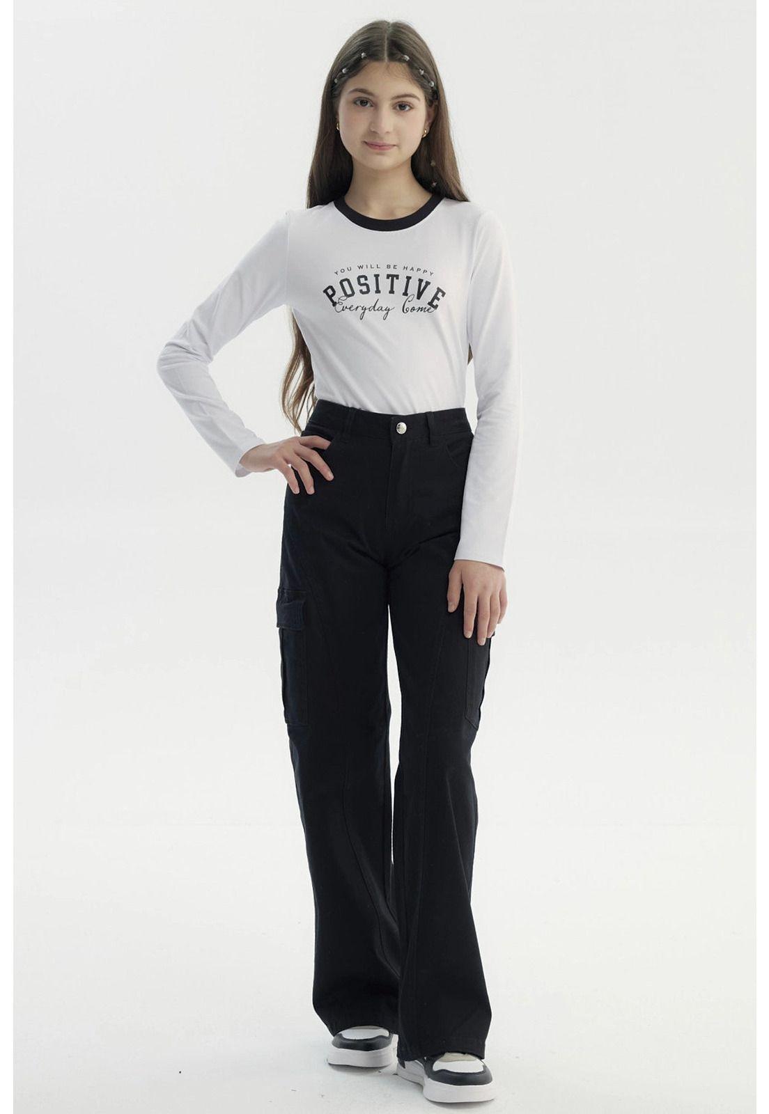 Pantalón Niña Wide Leg Negro - lll-3
