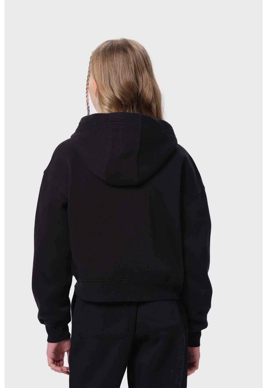 Polerón Niña Print Negro-2