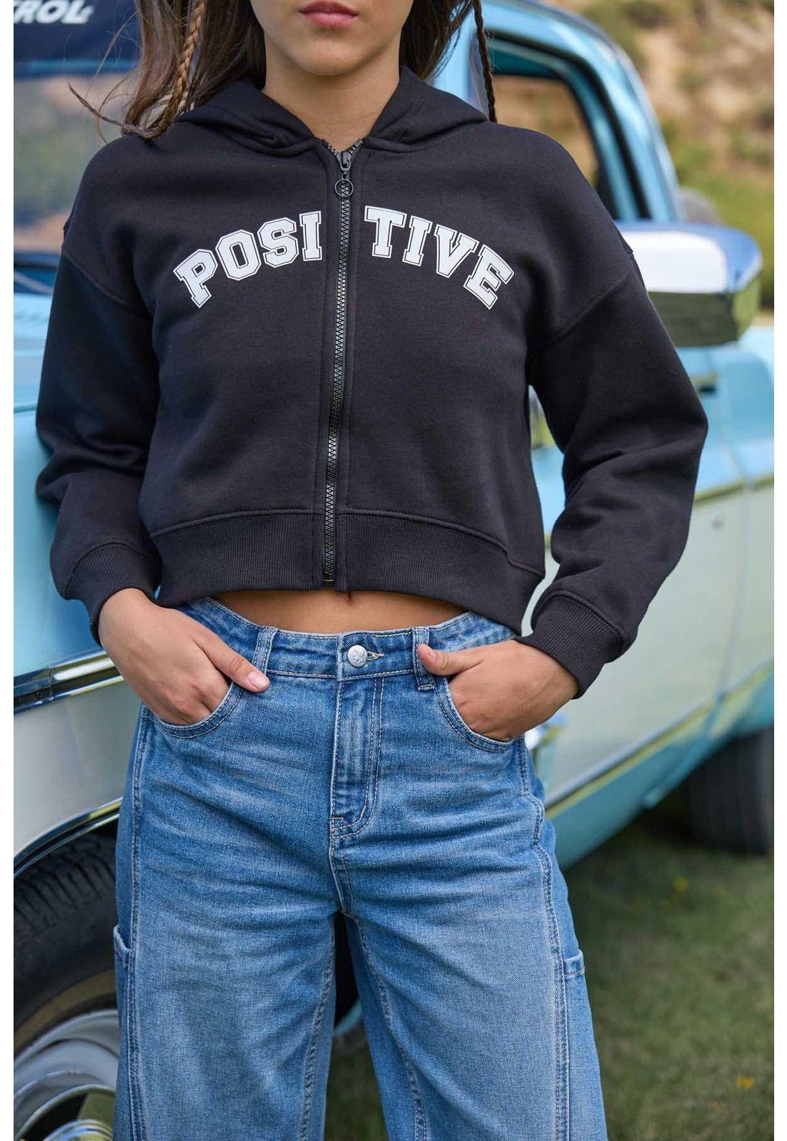 Polerón Niña Print Negro-3