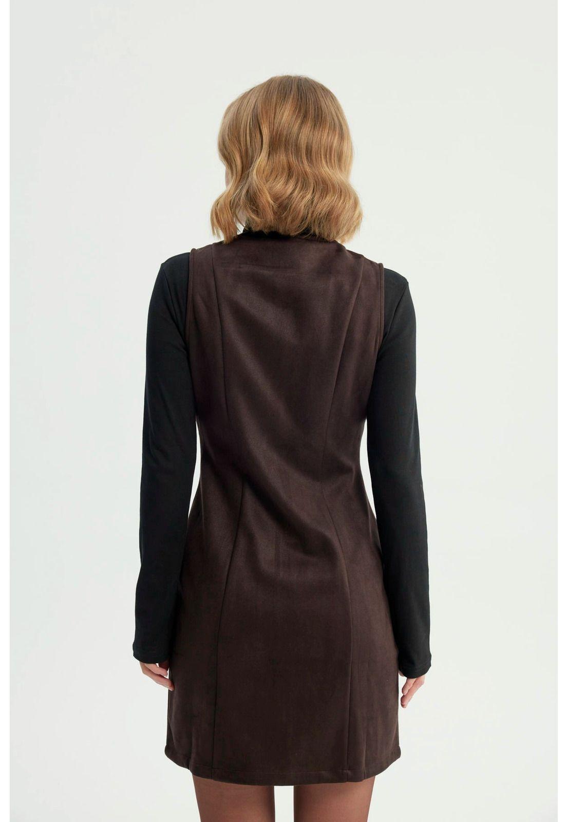 Vestido Mujer Casual Chocolate-2