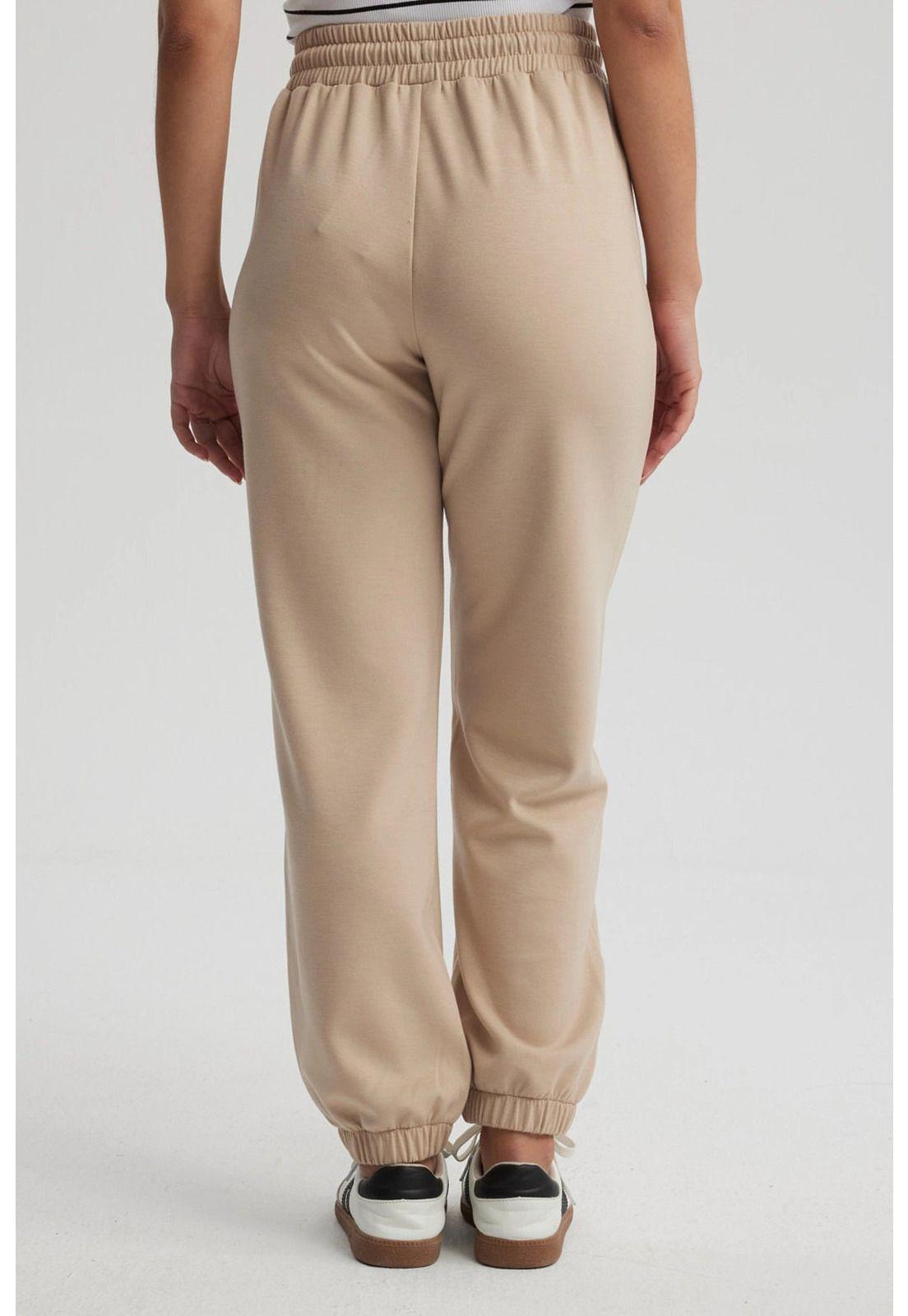 Pantalón Buzo Mujer Jogger Beige - ll-2