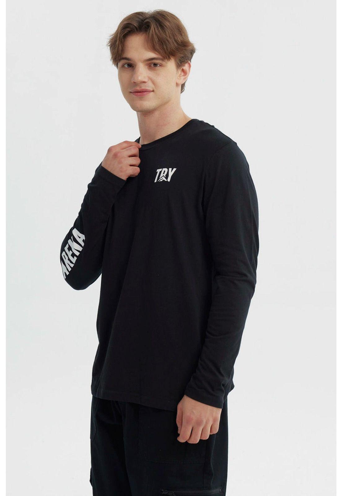 Polera Hombre Slim Negro - XXll-1
