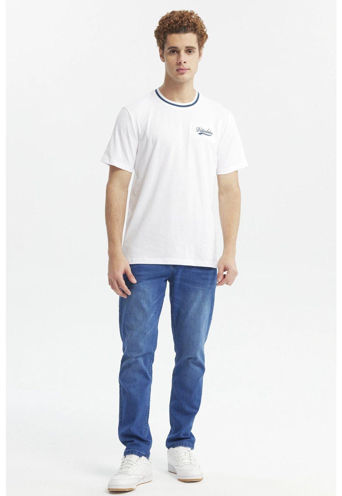 Polera Hombre Regular Print Blanco-3