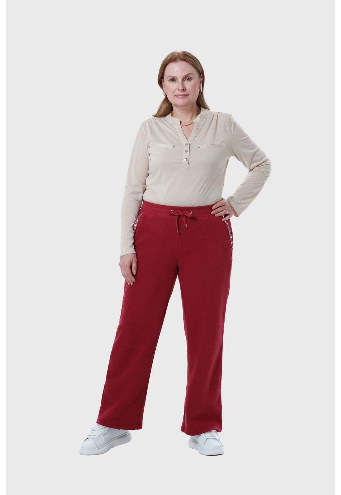 Pantalón Buzo Mujer Calce Recto Malva-3