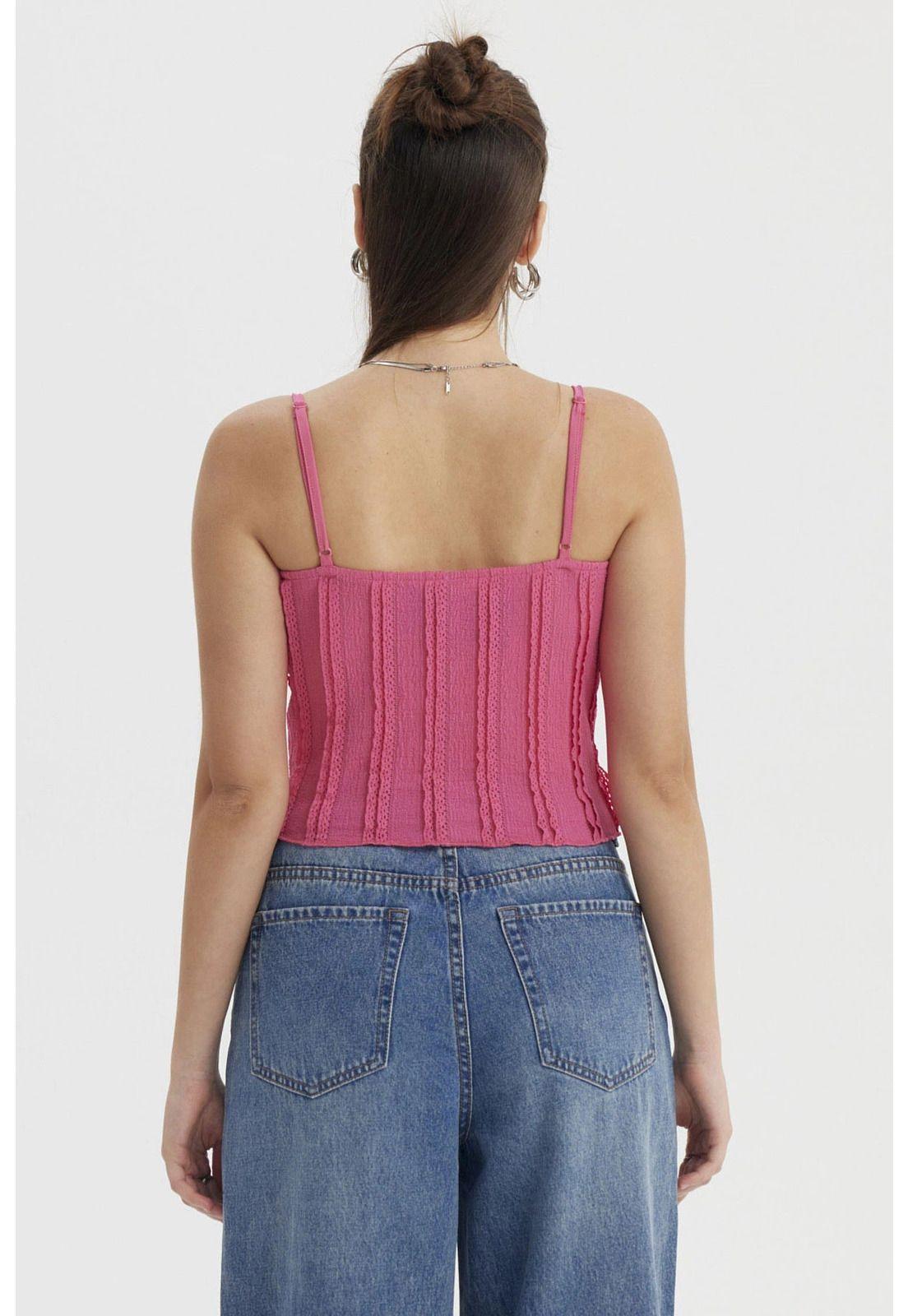 Peto Mujer Texturizada Rosado-2