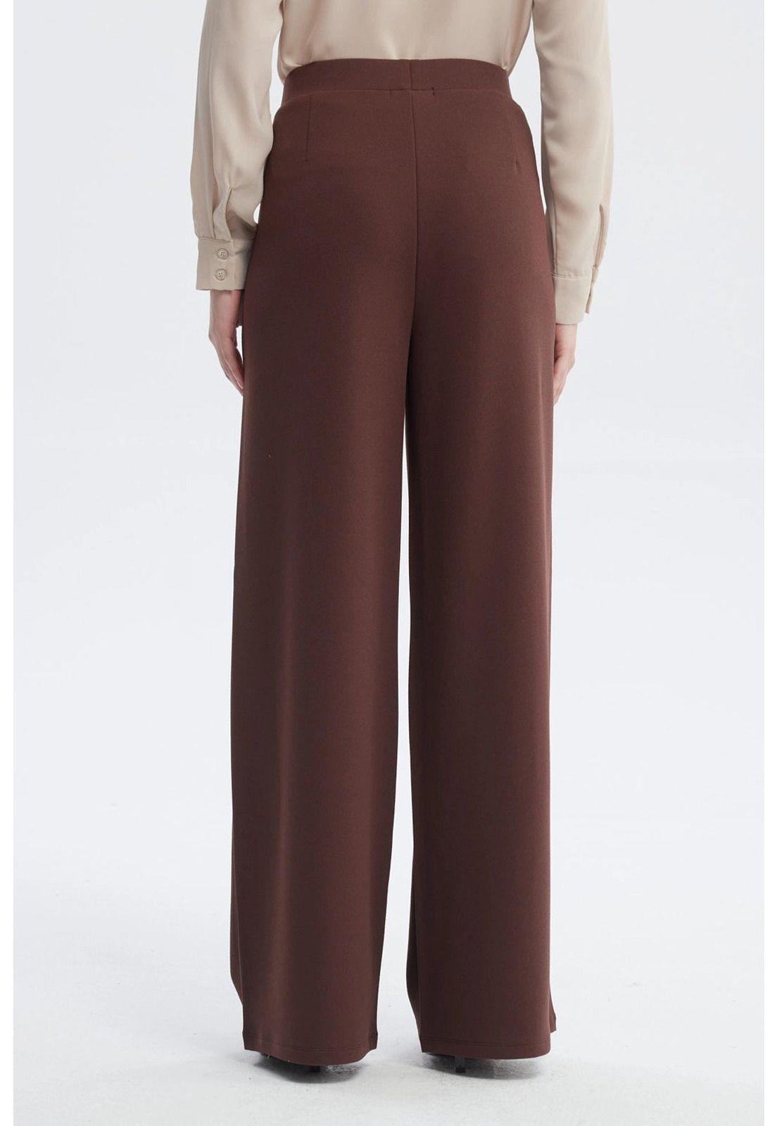 Pantalón Mujer Calce Recto Café Oscuro - ll-2