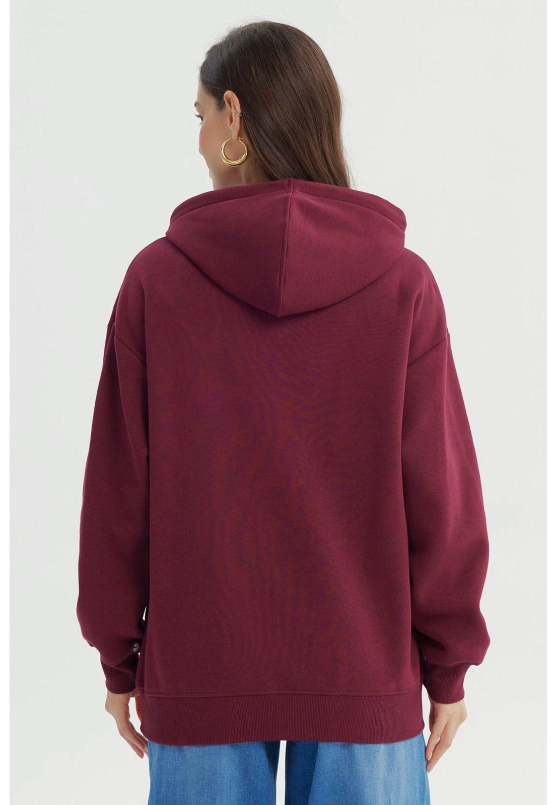 Polerón Mujer Classic Burdeo - ll-2