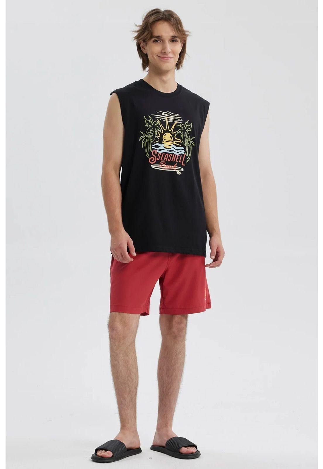 Polera Hombre Print Posicional Negro - VI-3