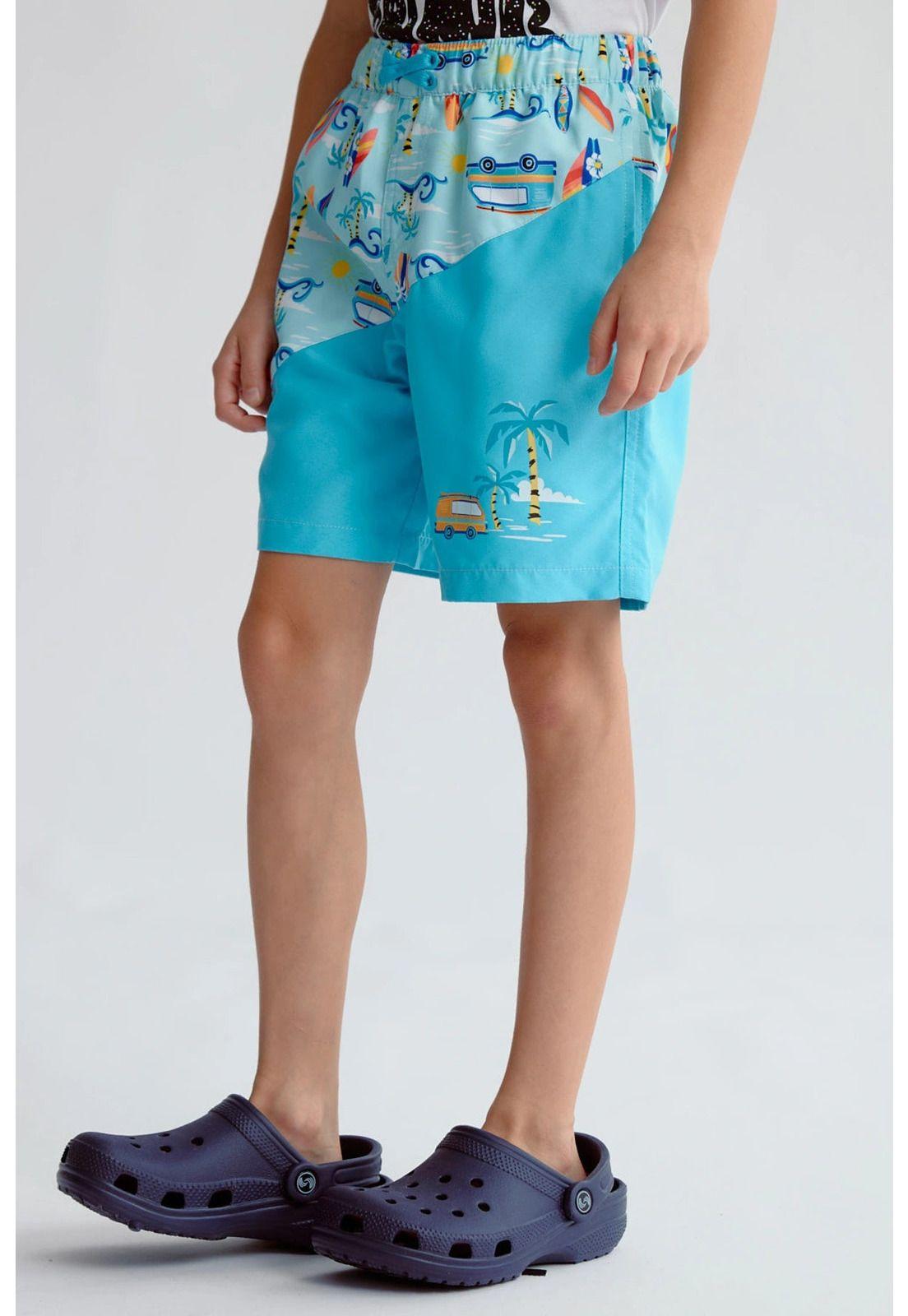 Short De Baño Niño Bolsillo Print Calipso-2