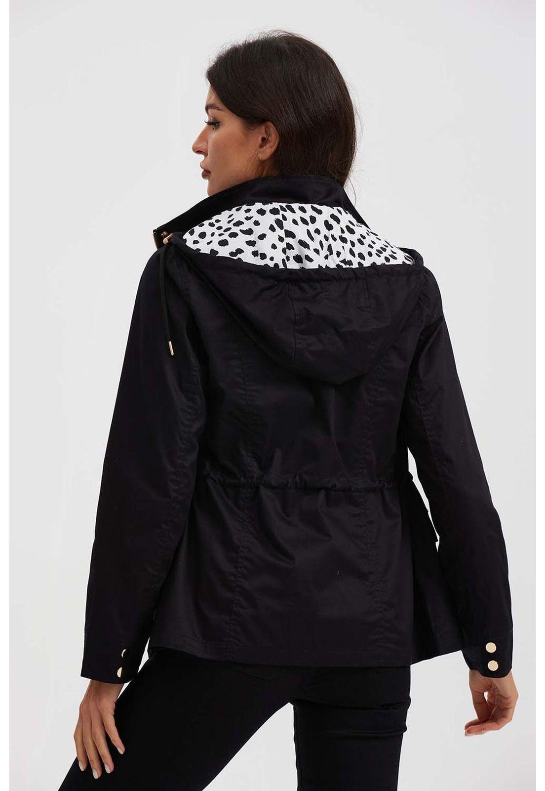 Chaqueta Mujer Gabardina Negro-2