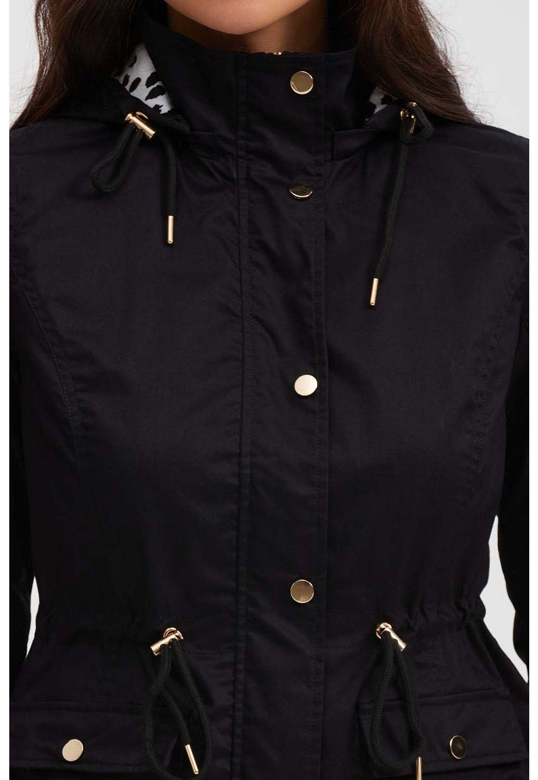 Chaqueta Mujer Gabardina Negro-3