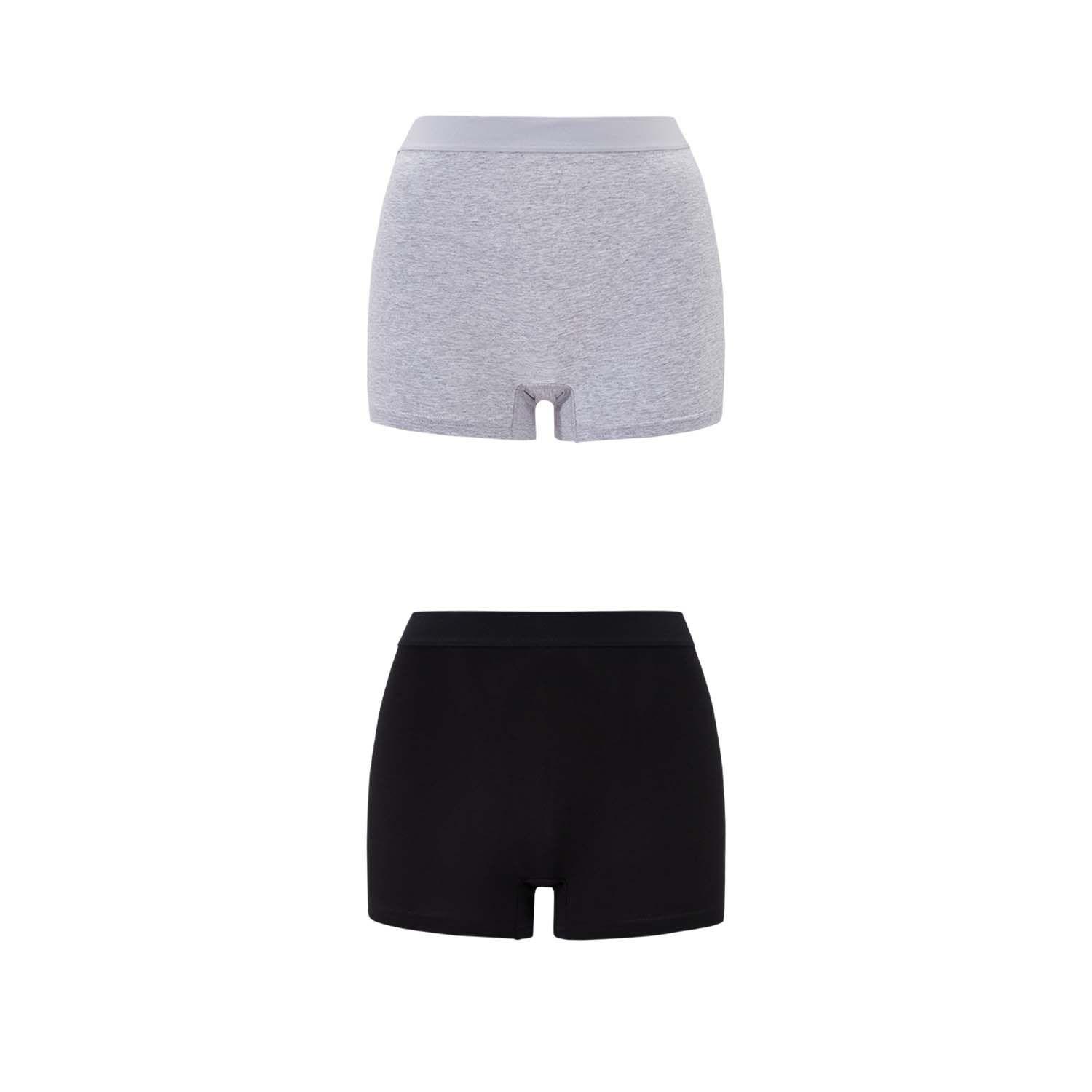Calzón Mujer Short Tripack Liso Negro Fashion's Park-0