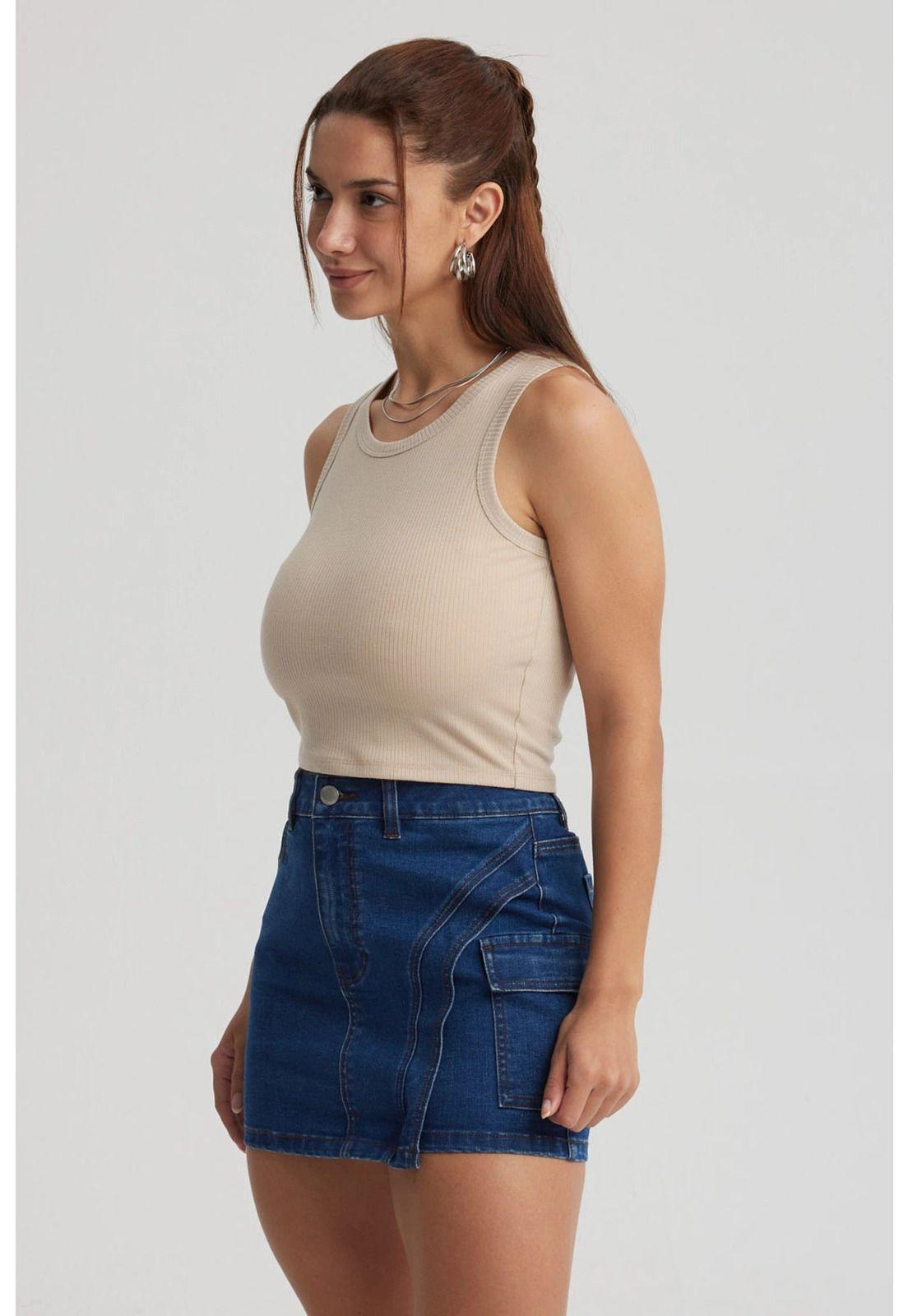 Polera Mujer Sudadera Beige-1