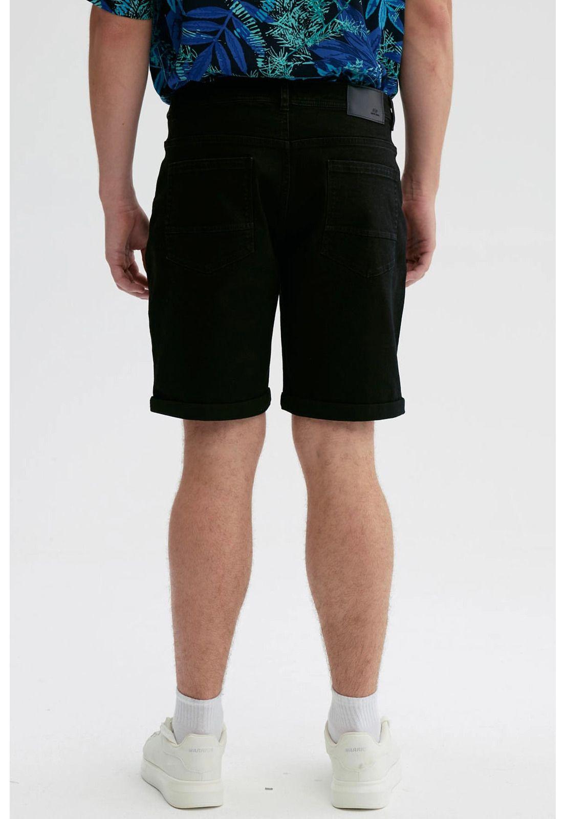 Bermuda Hombre Básica Roll Up Negro - ll-1