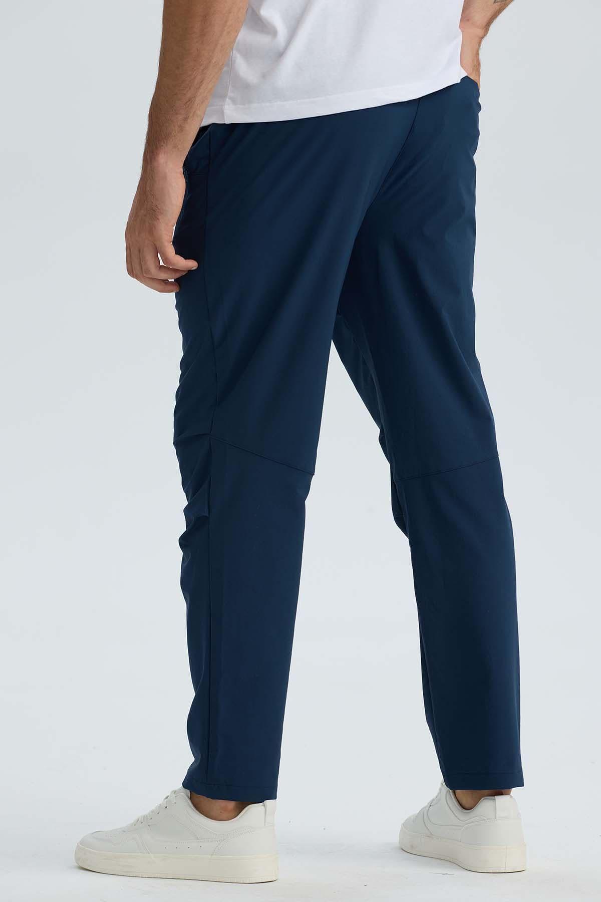 Pantalón Buzo Hombre Calce Recto Azul Marino-2