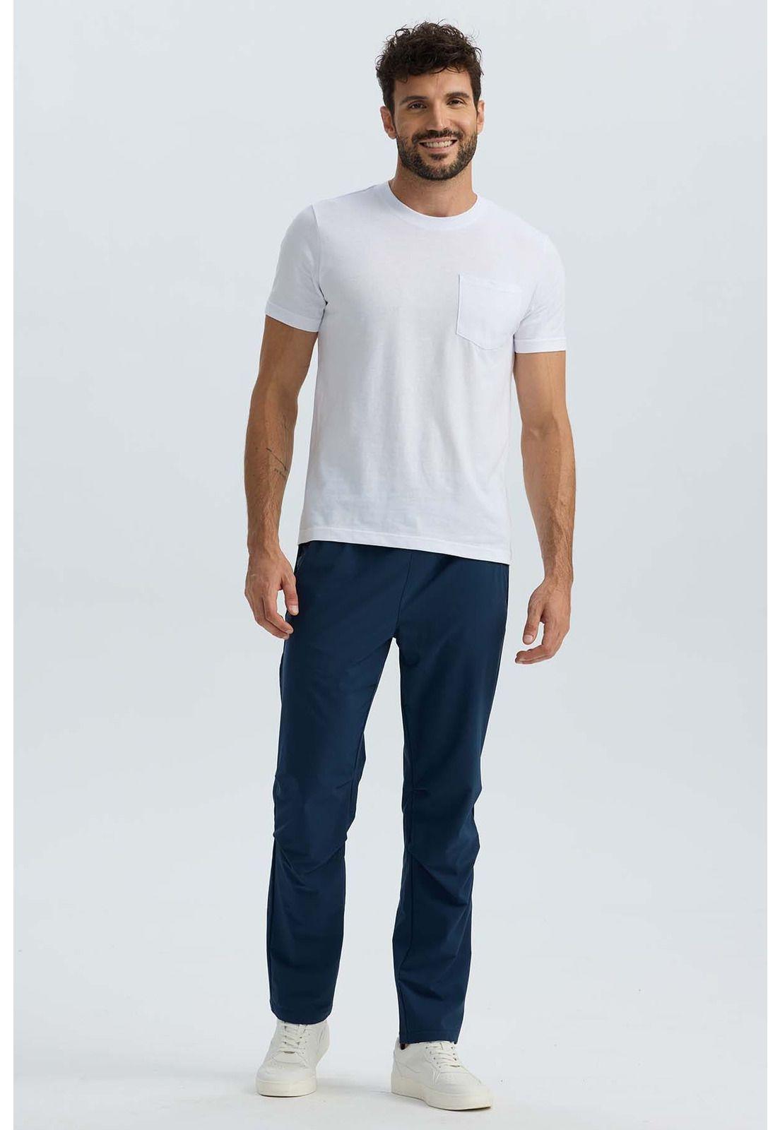 Pantalón Buzo Hombre Calce Recto Azul Marino-0