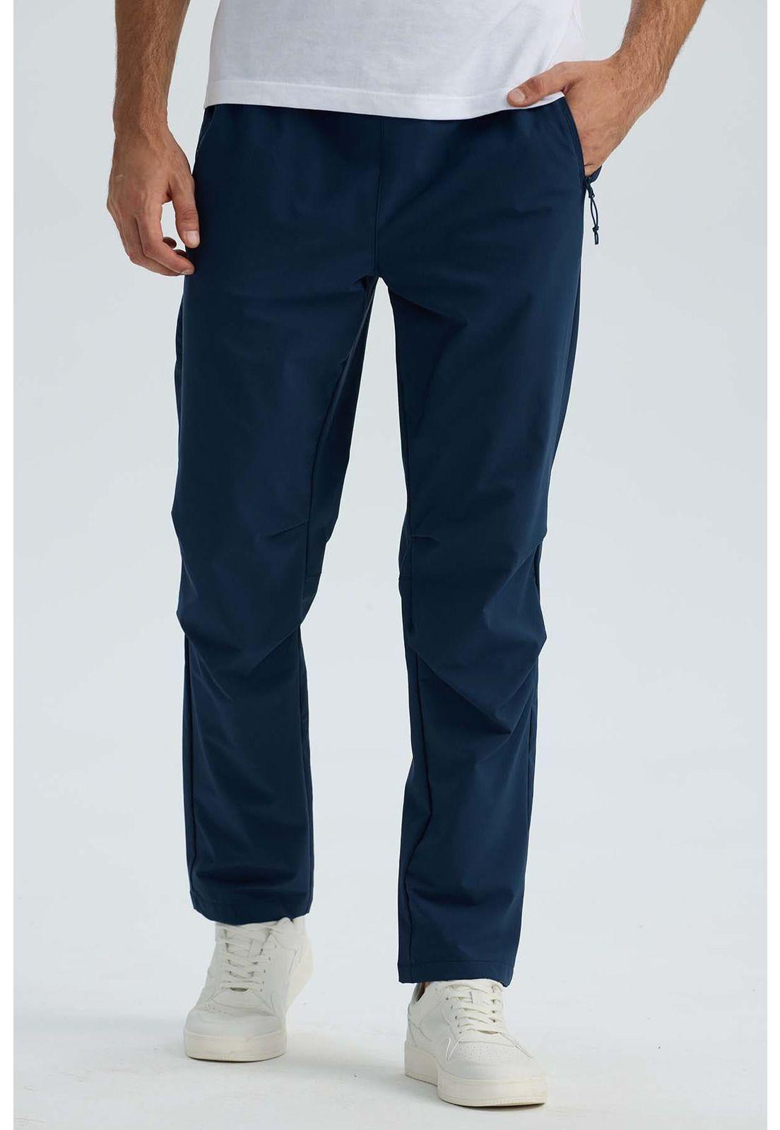 Pantalón Buzo Hombre Calce Recto Azul Marino-1