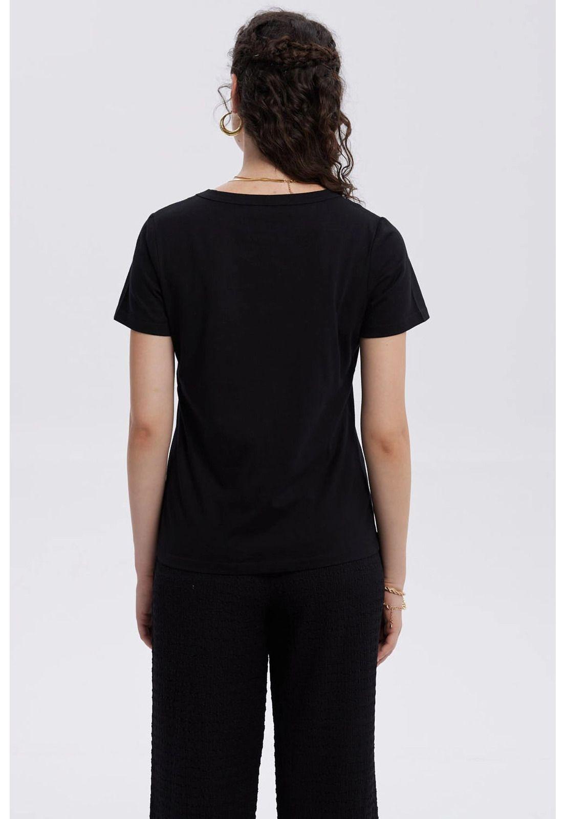 Polera Mujer Lisa Negro - Vl-2