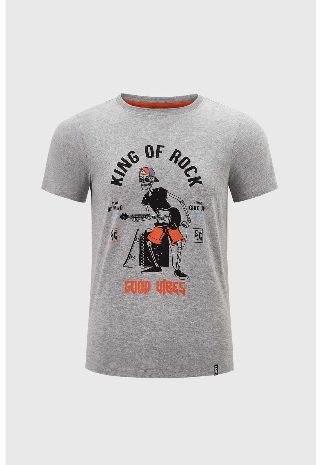 Polera Niño Print Gris-0