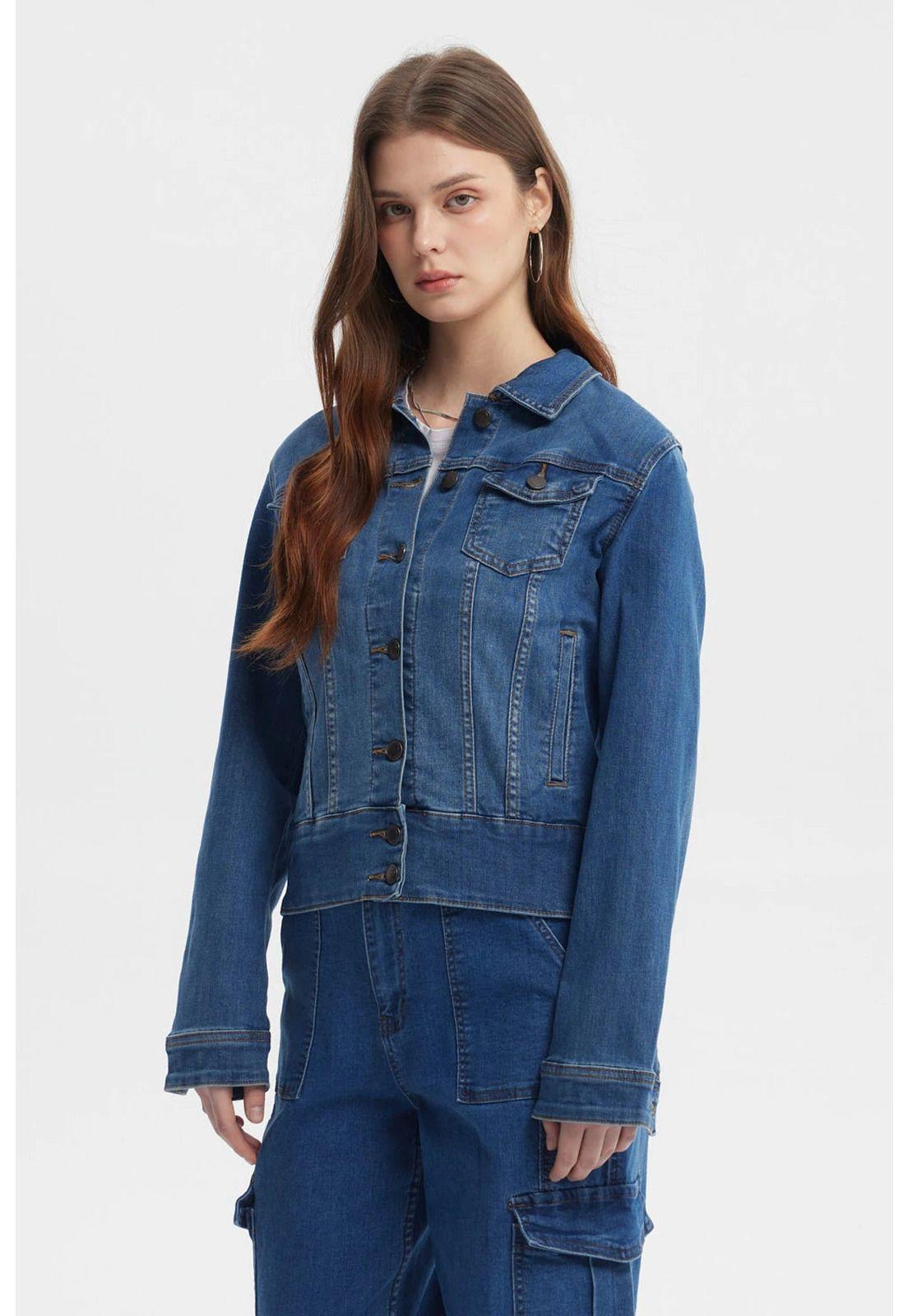 Chaqueta Mujer Clásica Azul - ll-1