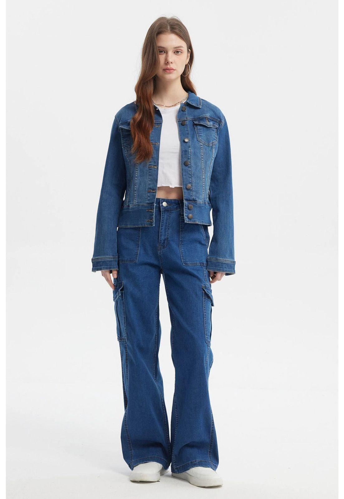 Chaqueta Mujer Clásica Azul - ll-3