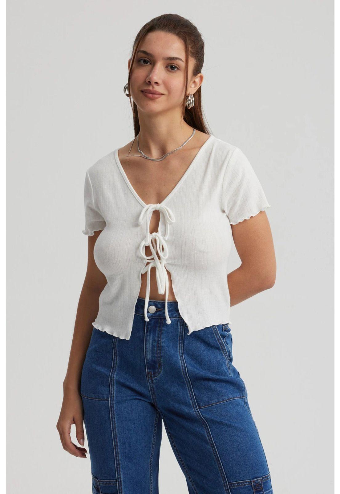 Polera Mujer Amarra Delantero Blanco-0