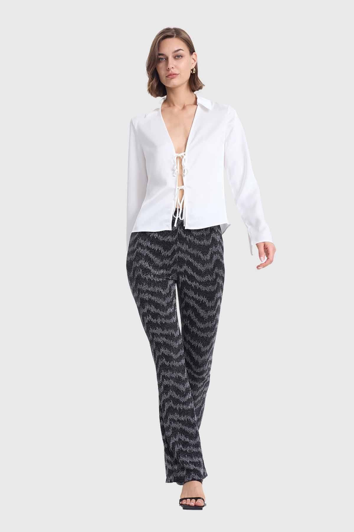 Blusa Mujer Con Amarras Crudo-3