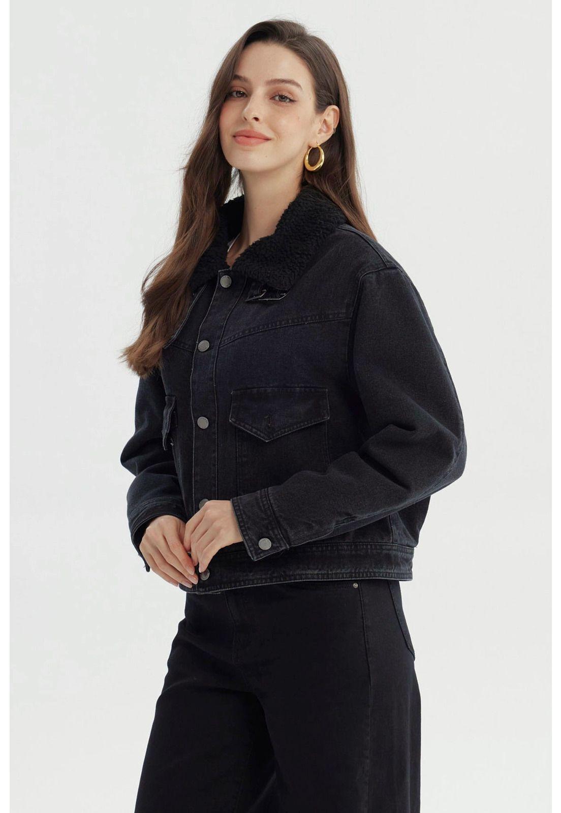 Chaqueta Mujer Clásica Negro - V-1