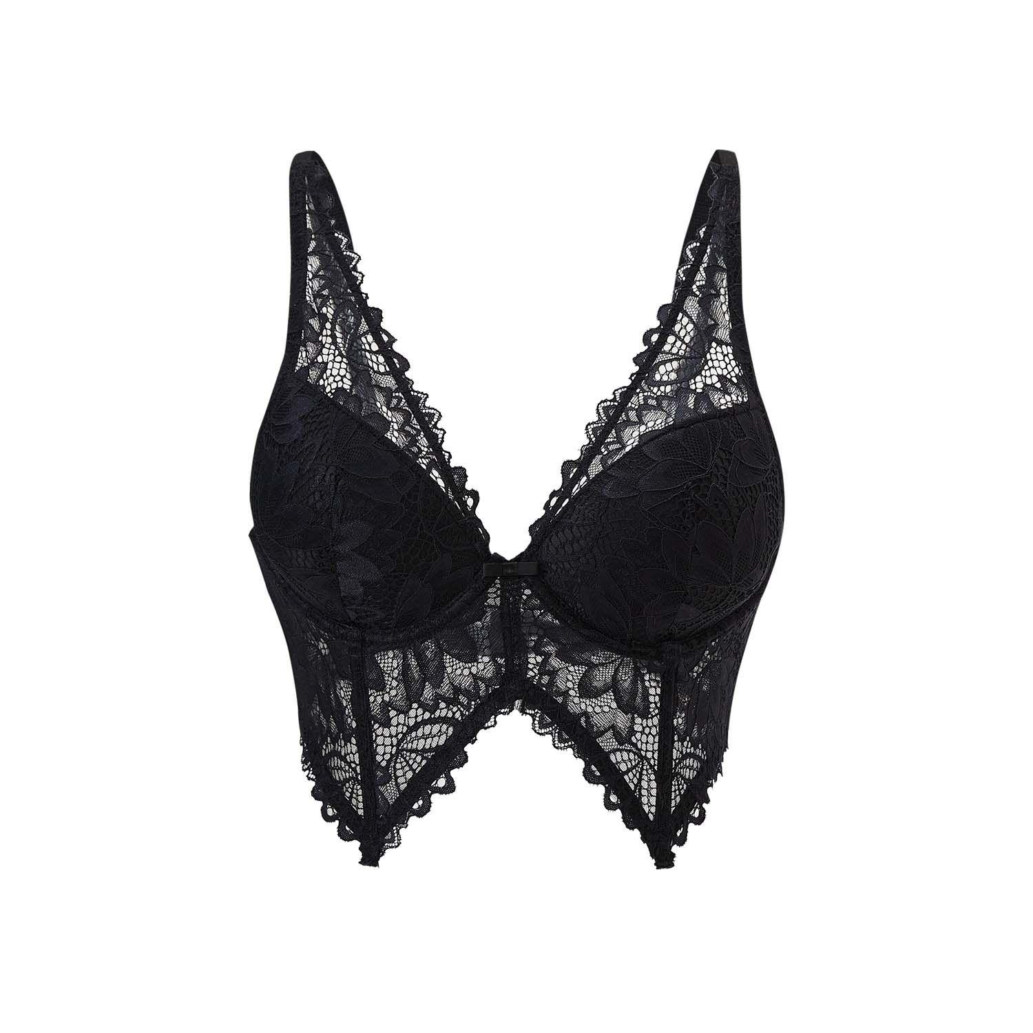 Sostén Mujer Bralette Copa Soft Encaje Negro Fashion's Park-0