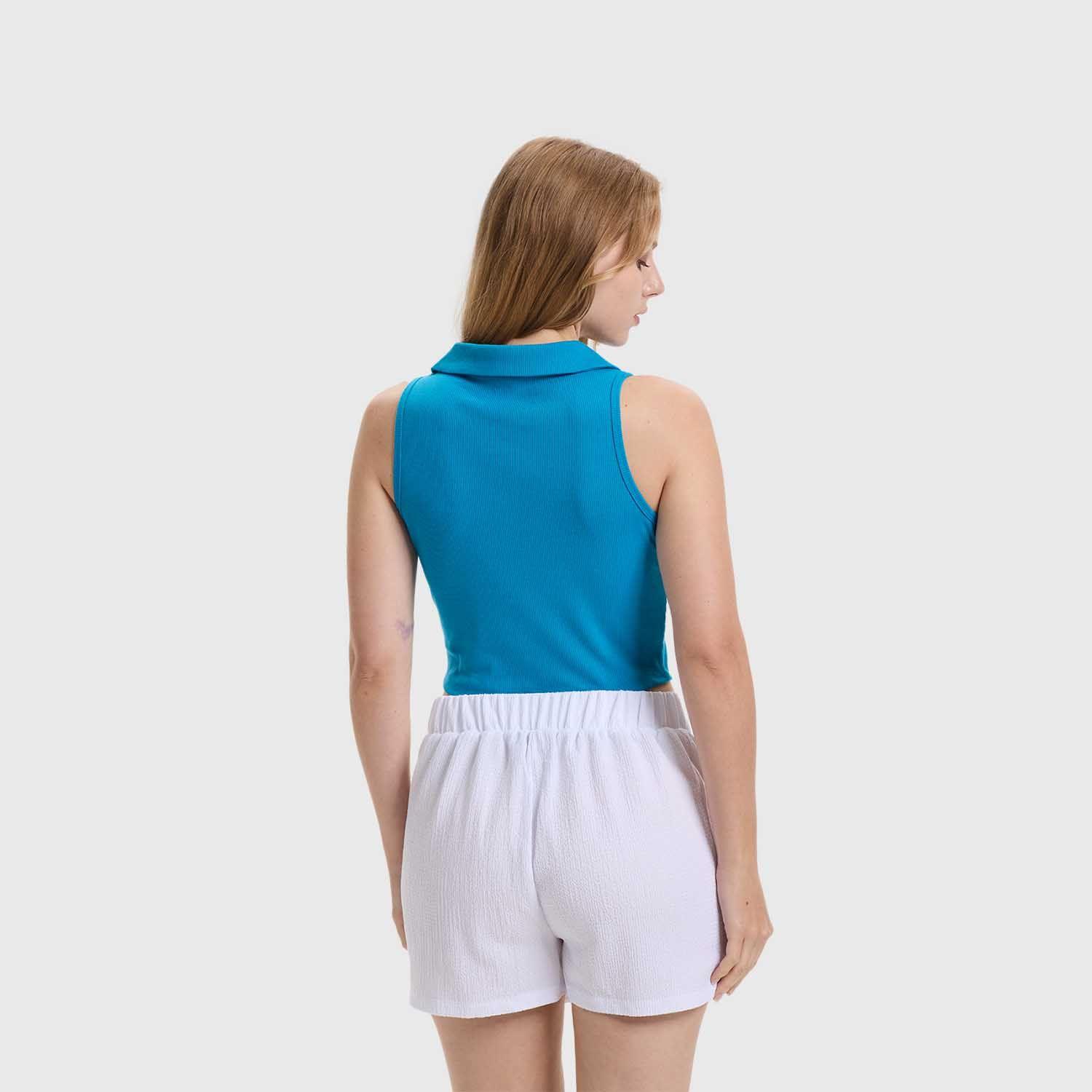 Polera Mujer Recogido Azul Claro Fsp Fashion's Park-2