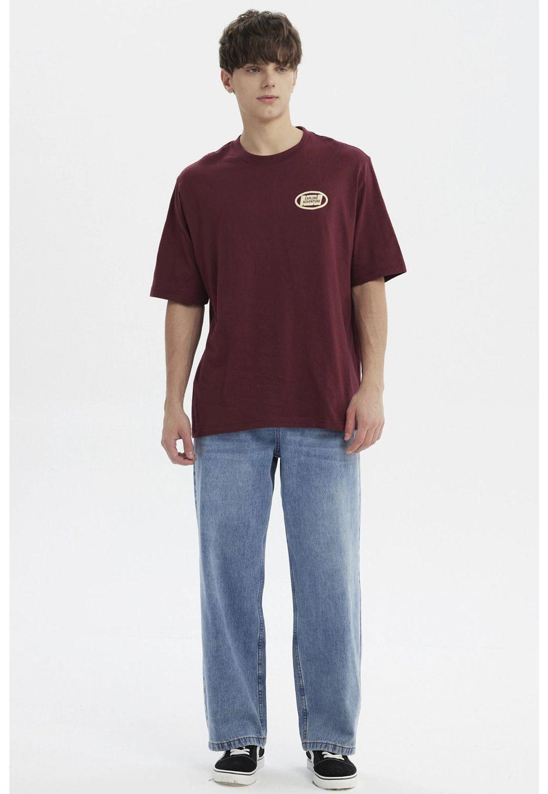 Polera Hombre Slim Burdeo-3