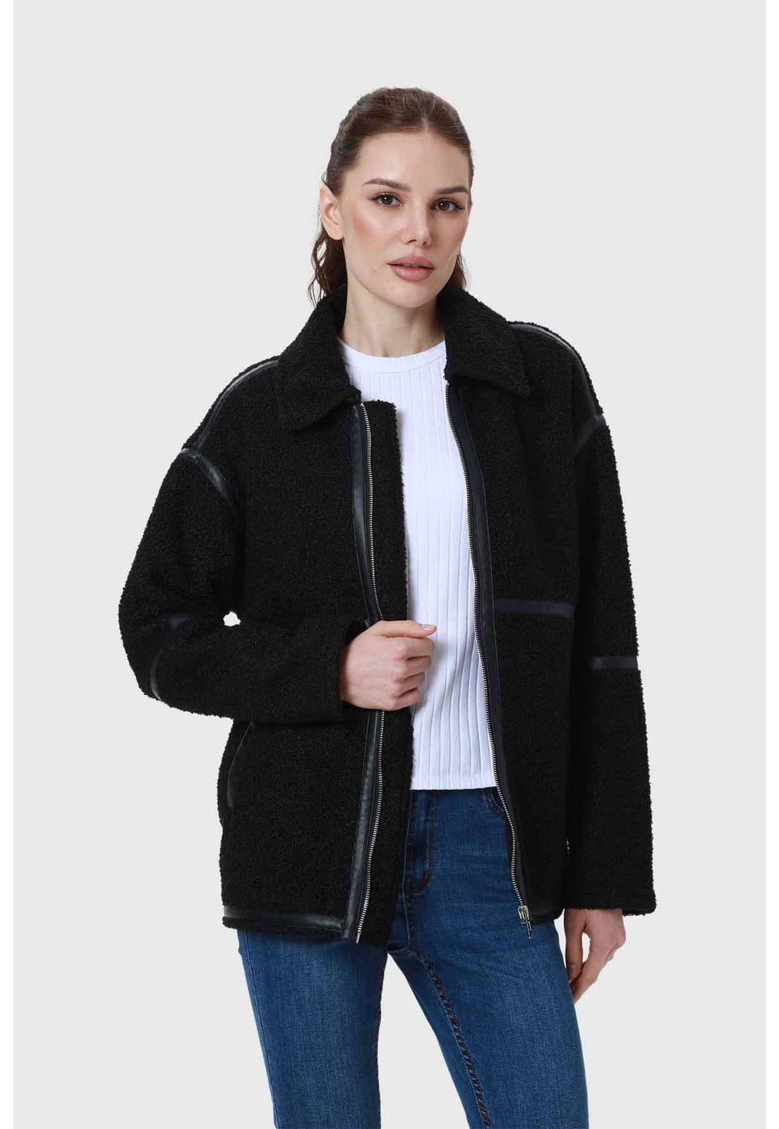 Polar Mujer Tipo Chaqueta Negro - ll-1