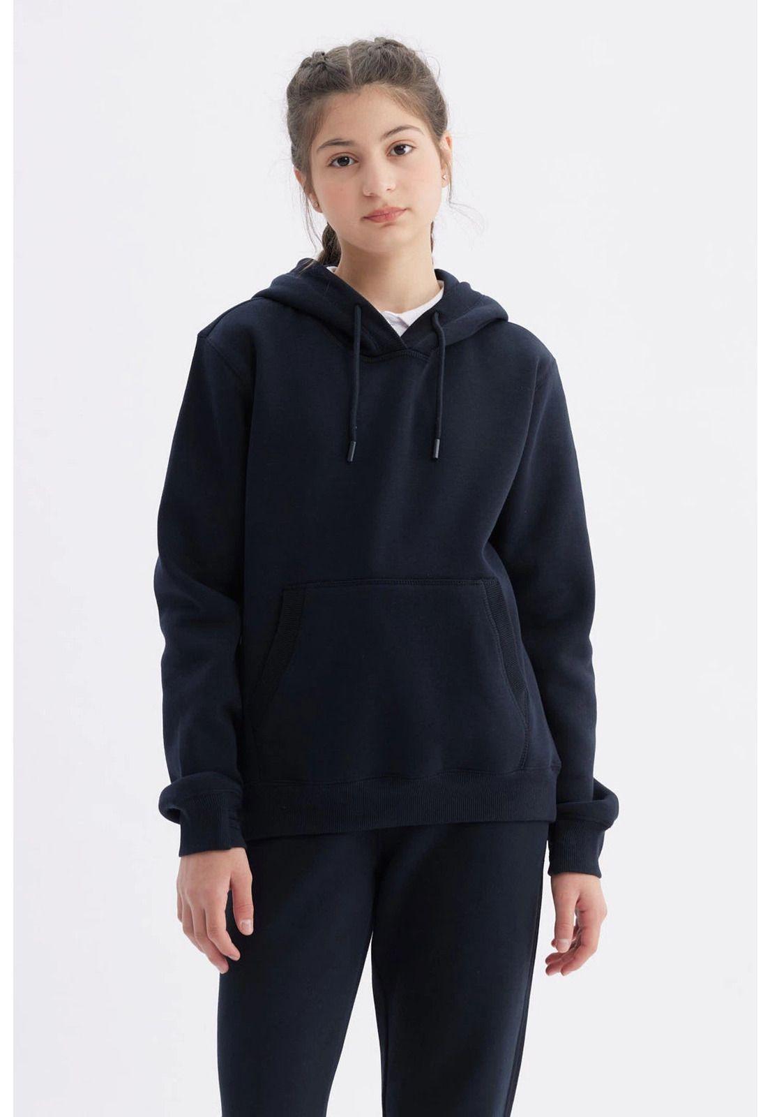 Polerón Unixes Cerrado Canguro Azul Marino-0