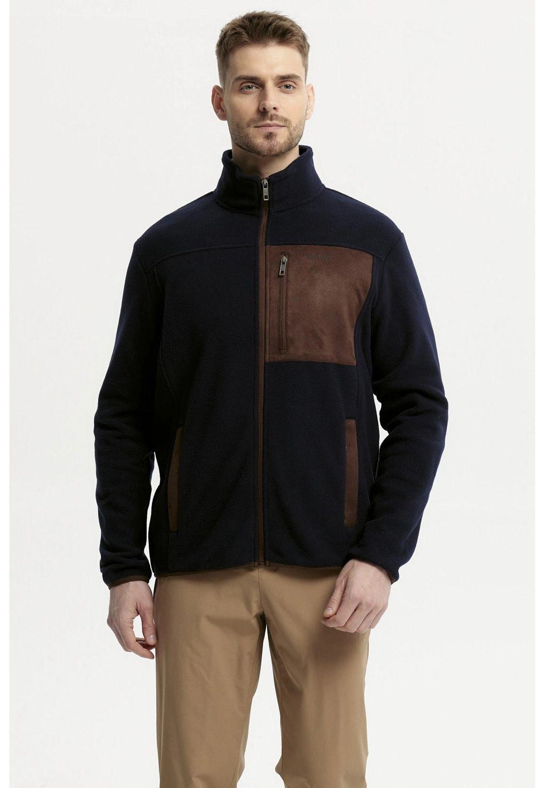 Polar Hombre Slim Cuello Con Cierre Azul Marino-0