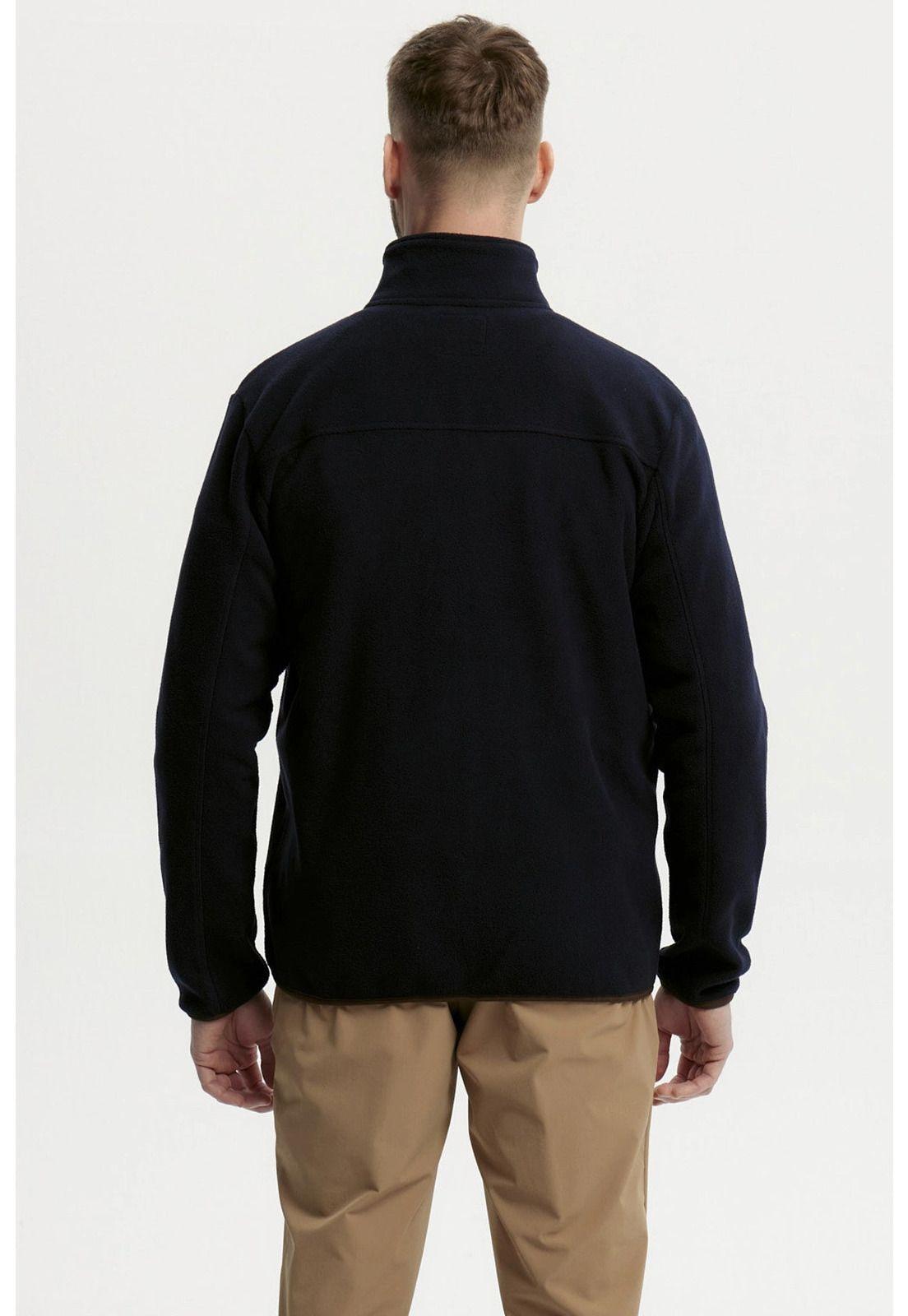 Polar Hombre Slim Cuello Con Cierre Azul Marino-2