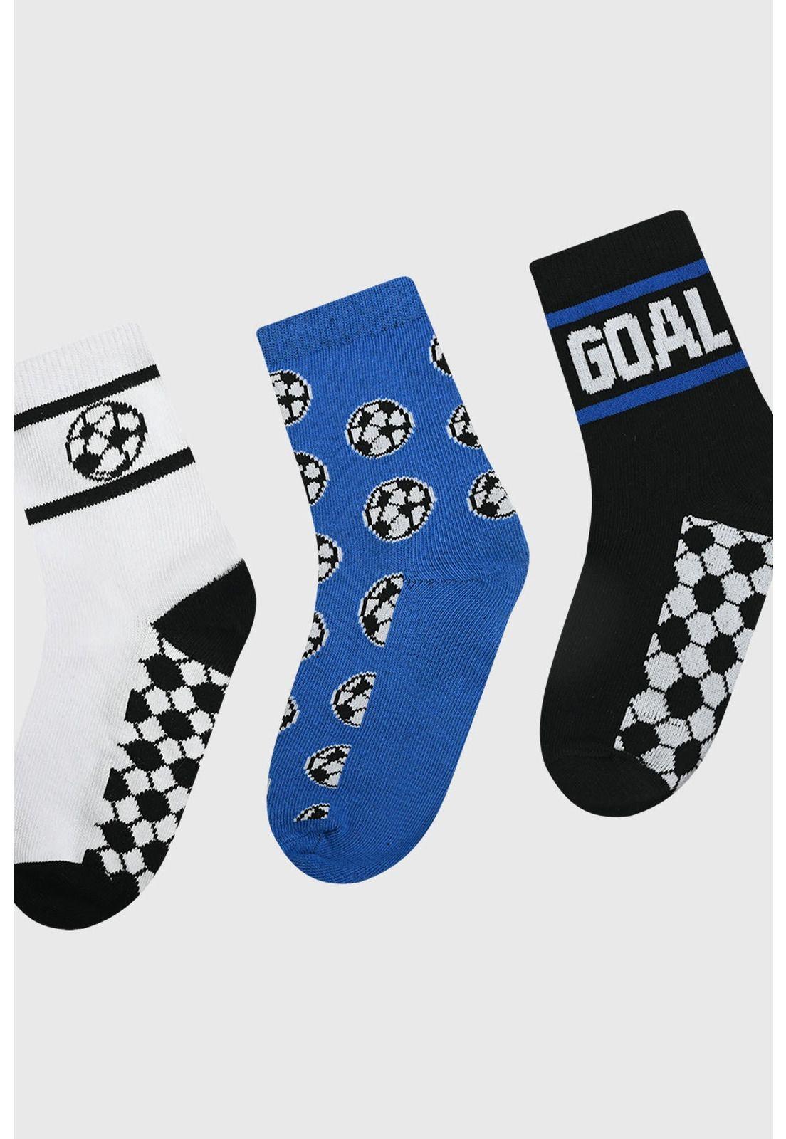 Calcetín Niño Tripack Azul - ll-0