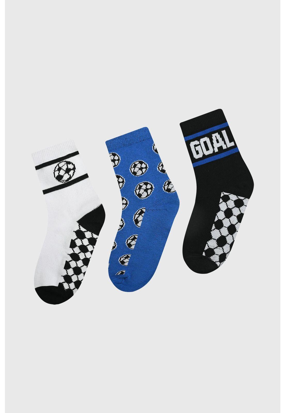 Calcetín Niño Tripack Azul - ll-1