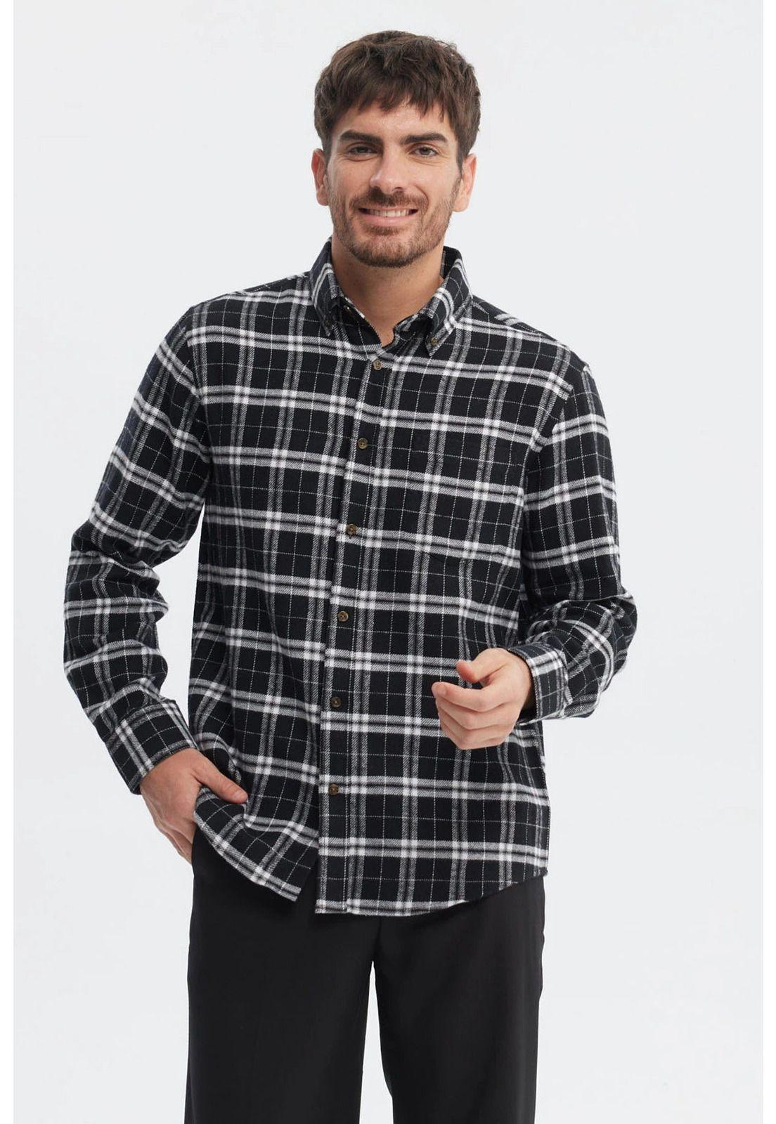 Camisa Hombre Franela Básica Marengo-0