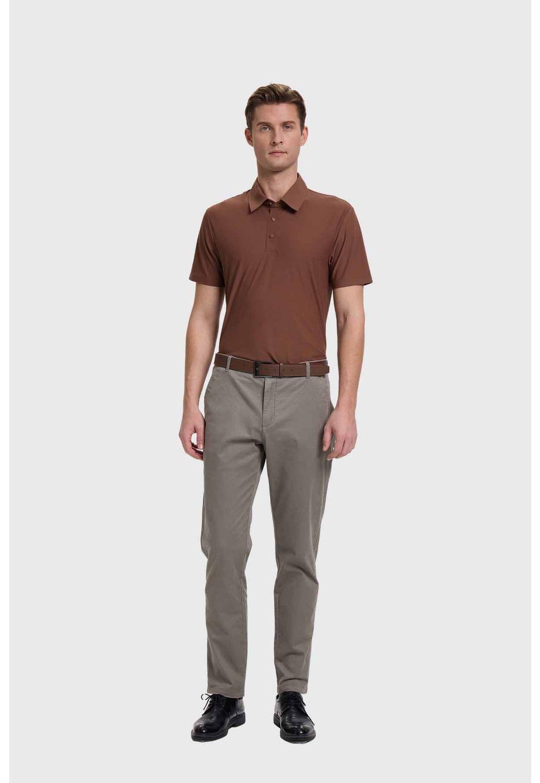 Pantalón Hombre Chino Cinturón Gris - lll-3