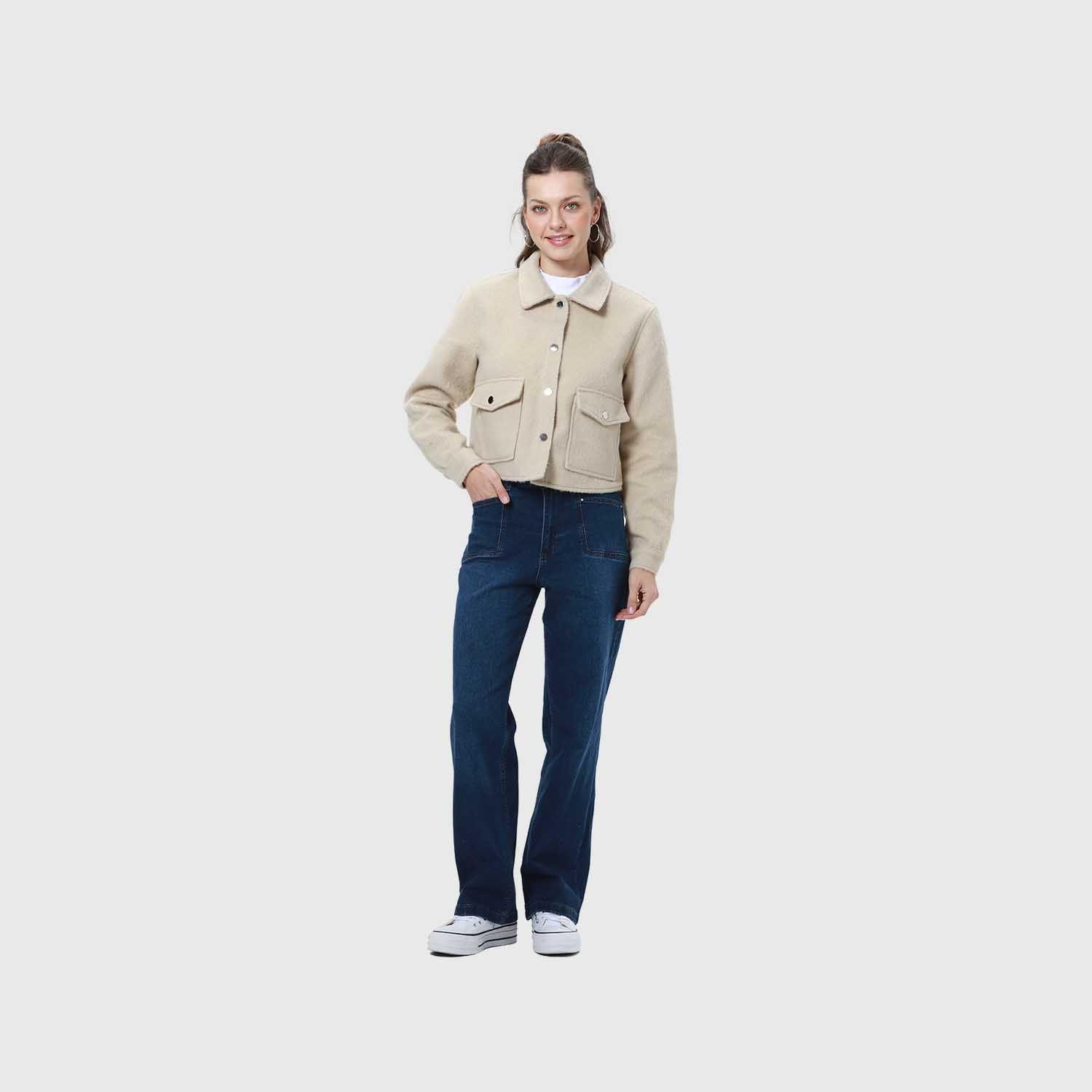 Chaqueta Mujer Sobrecamisa Nude-3