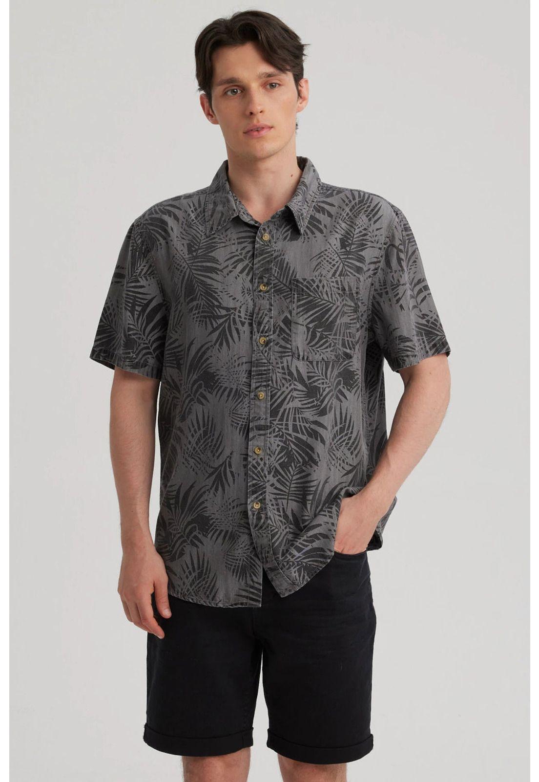 Camisa Hombre Print Gris Claro-0