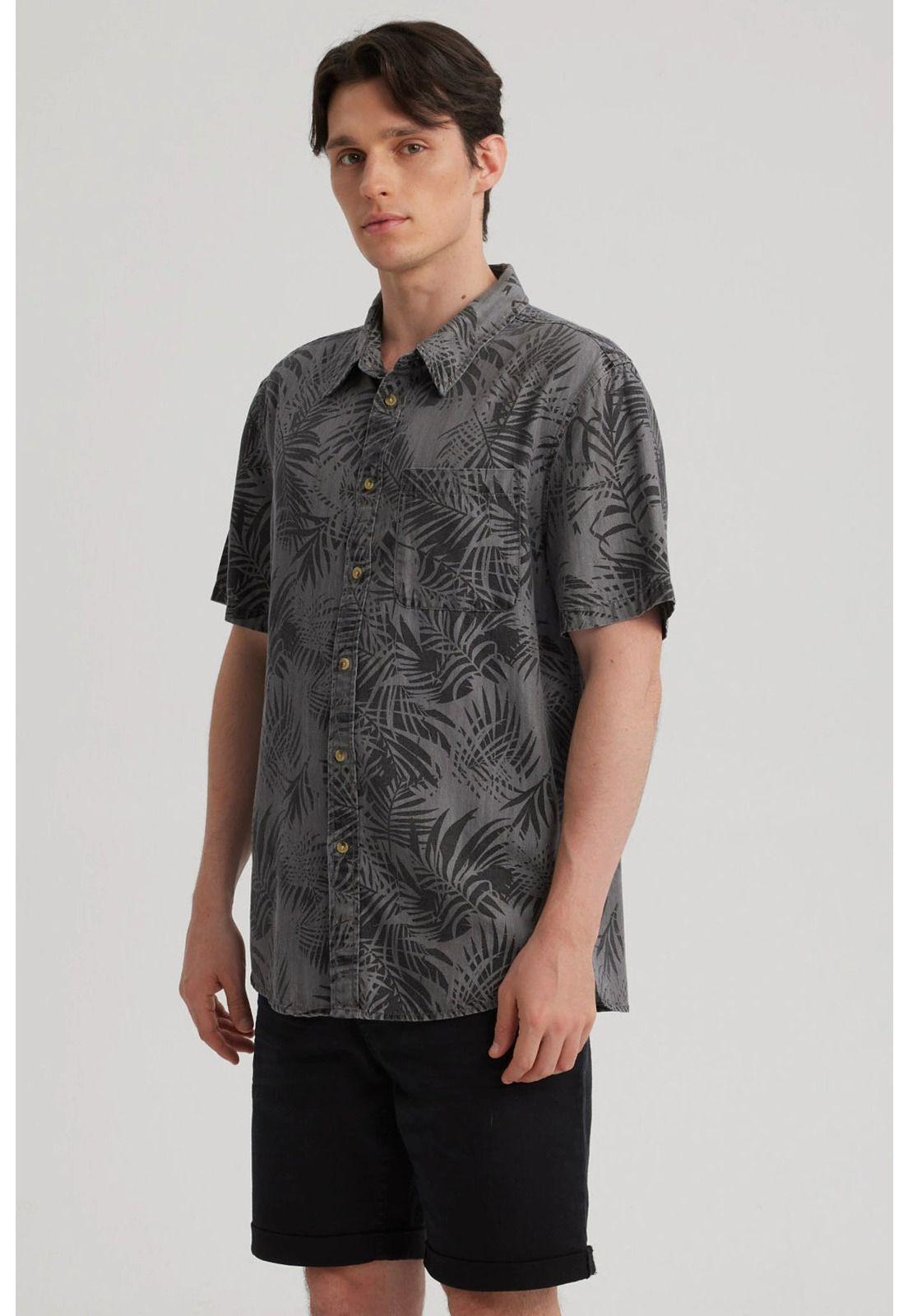 Camisa Hombre Print Gris Claro-3