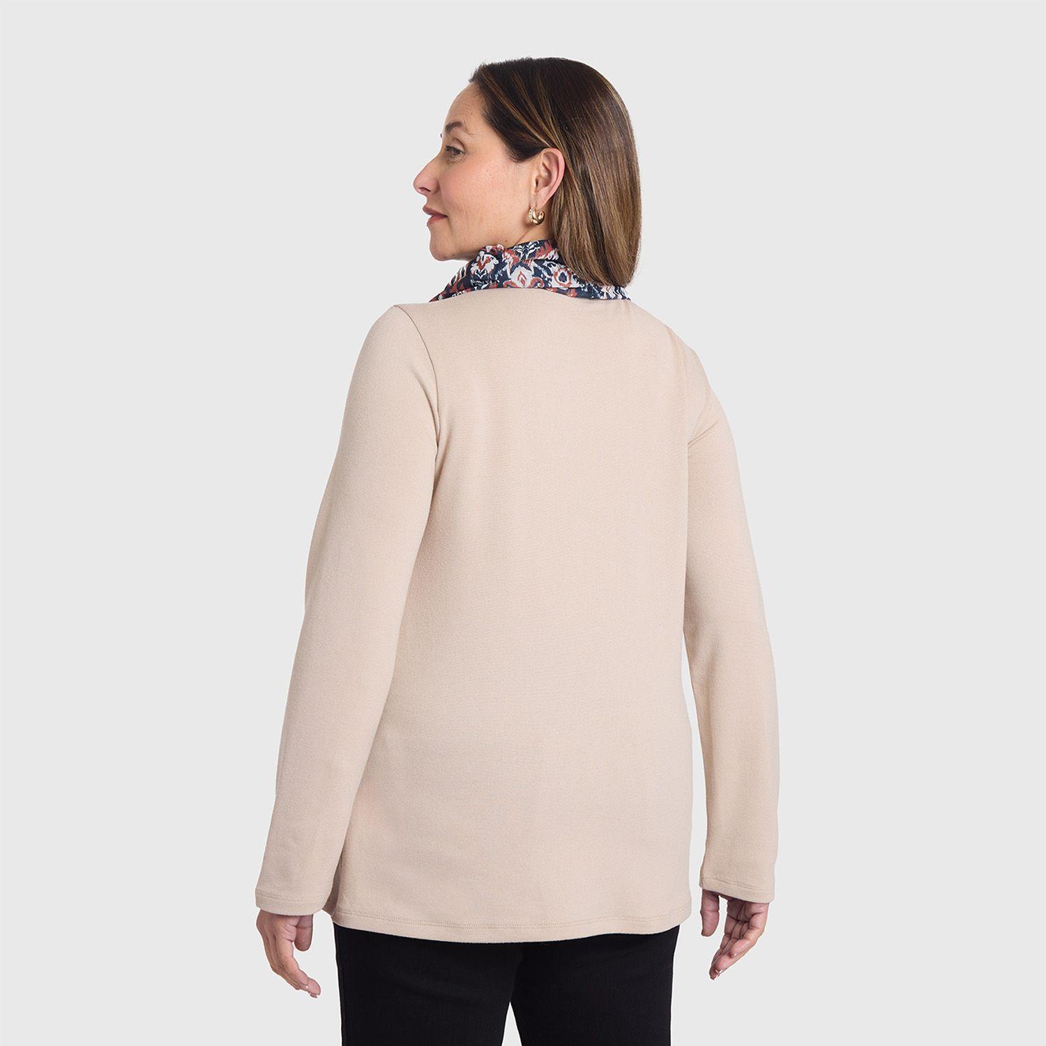 Sweater Mujer Pañuelo Arena Oscuro-2