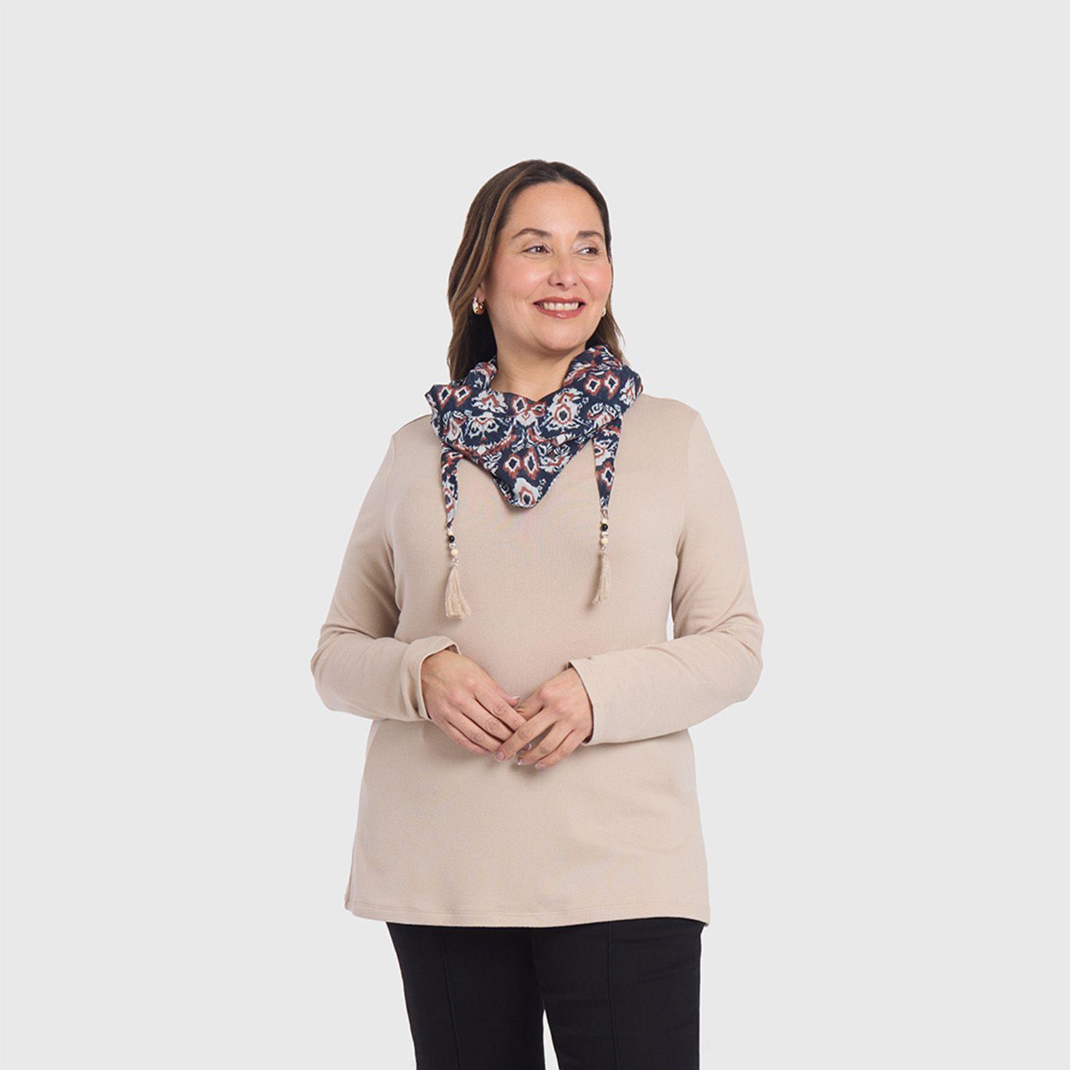Sweater Mujer Pañuelo Arena Oscuro-3